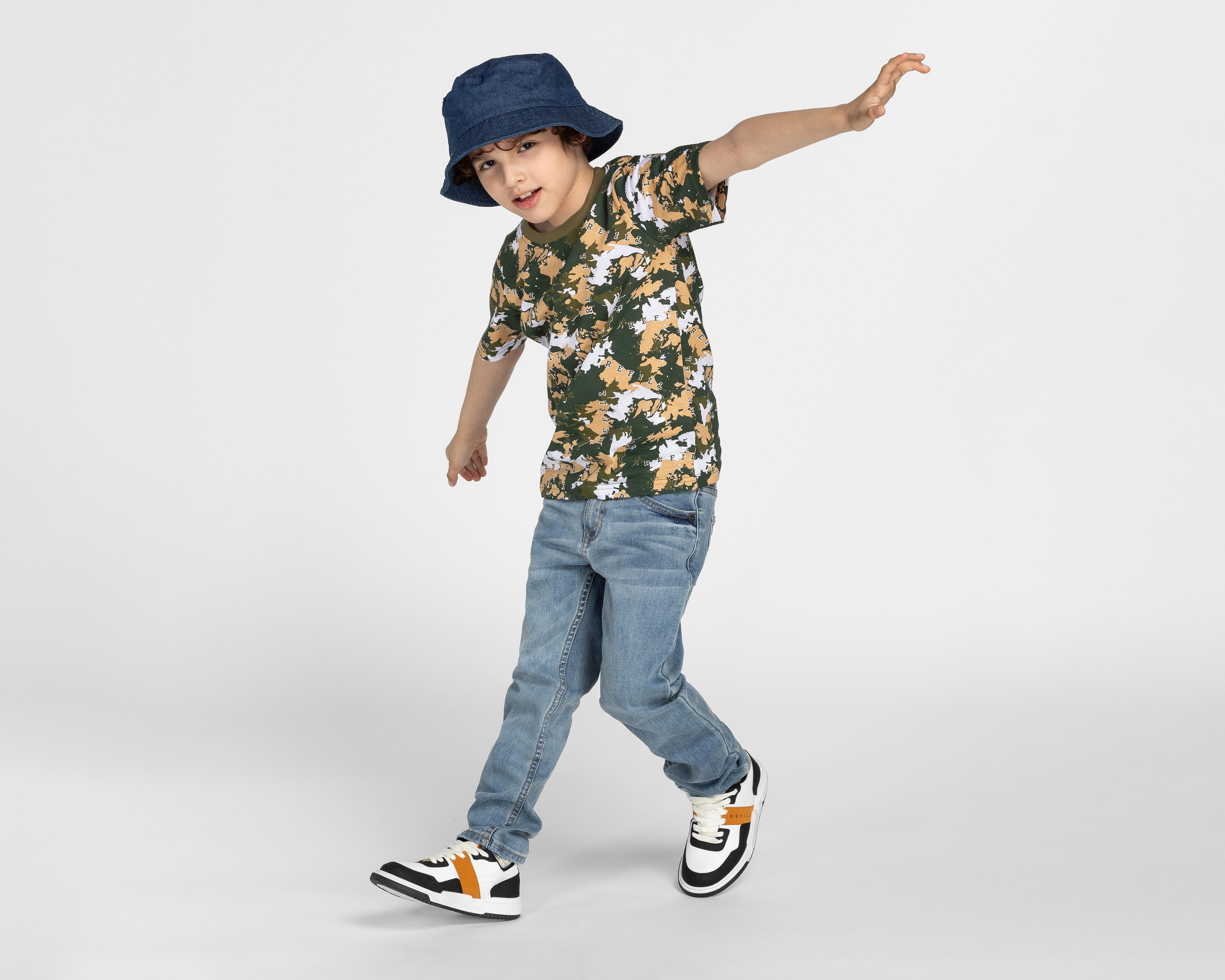 Foto 4 pulgar | Playera Refill Manga Corta Camuflada para Niño