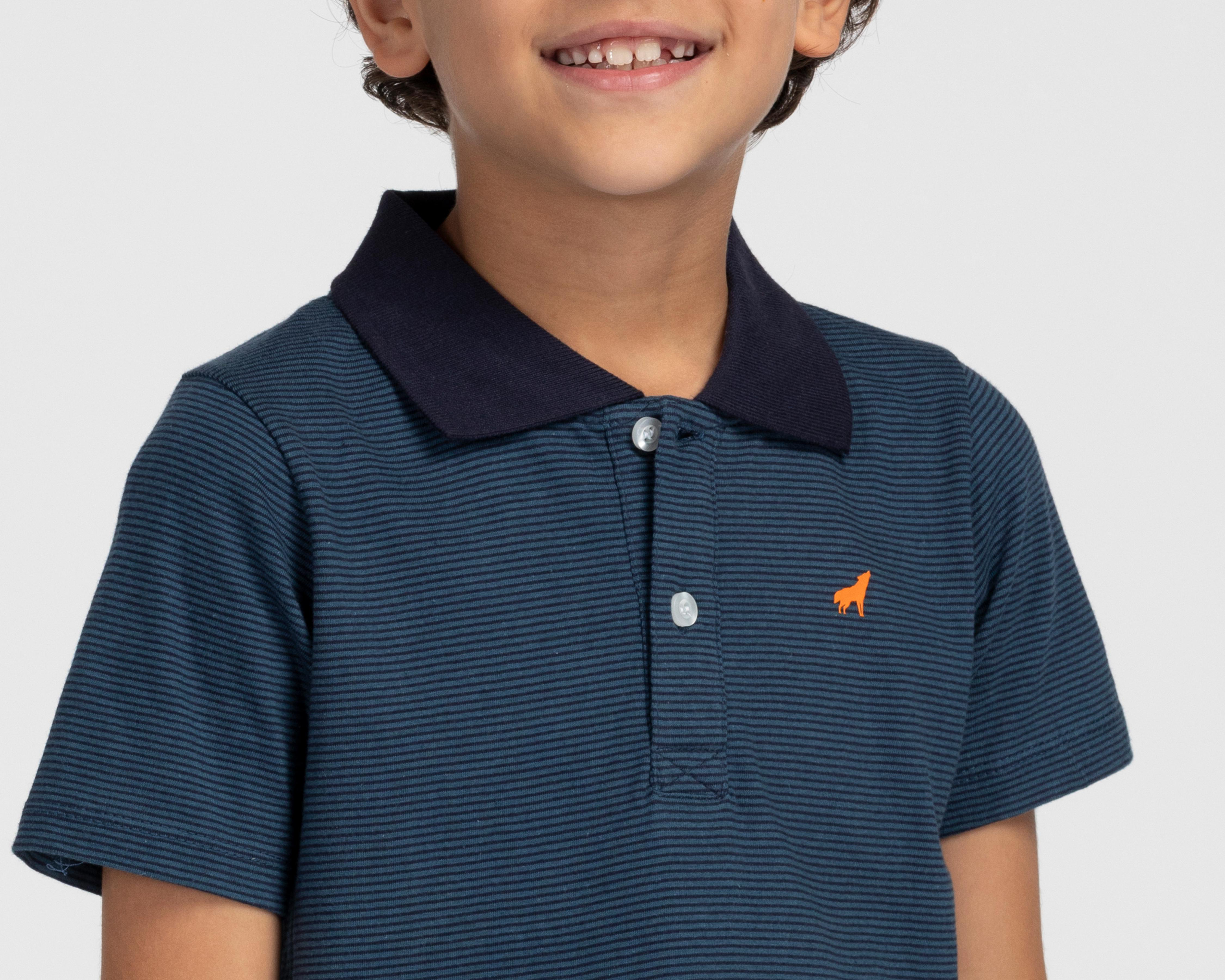 Foto 5 pulgar | Playera Refill Manga Corta a Rayas para Niño