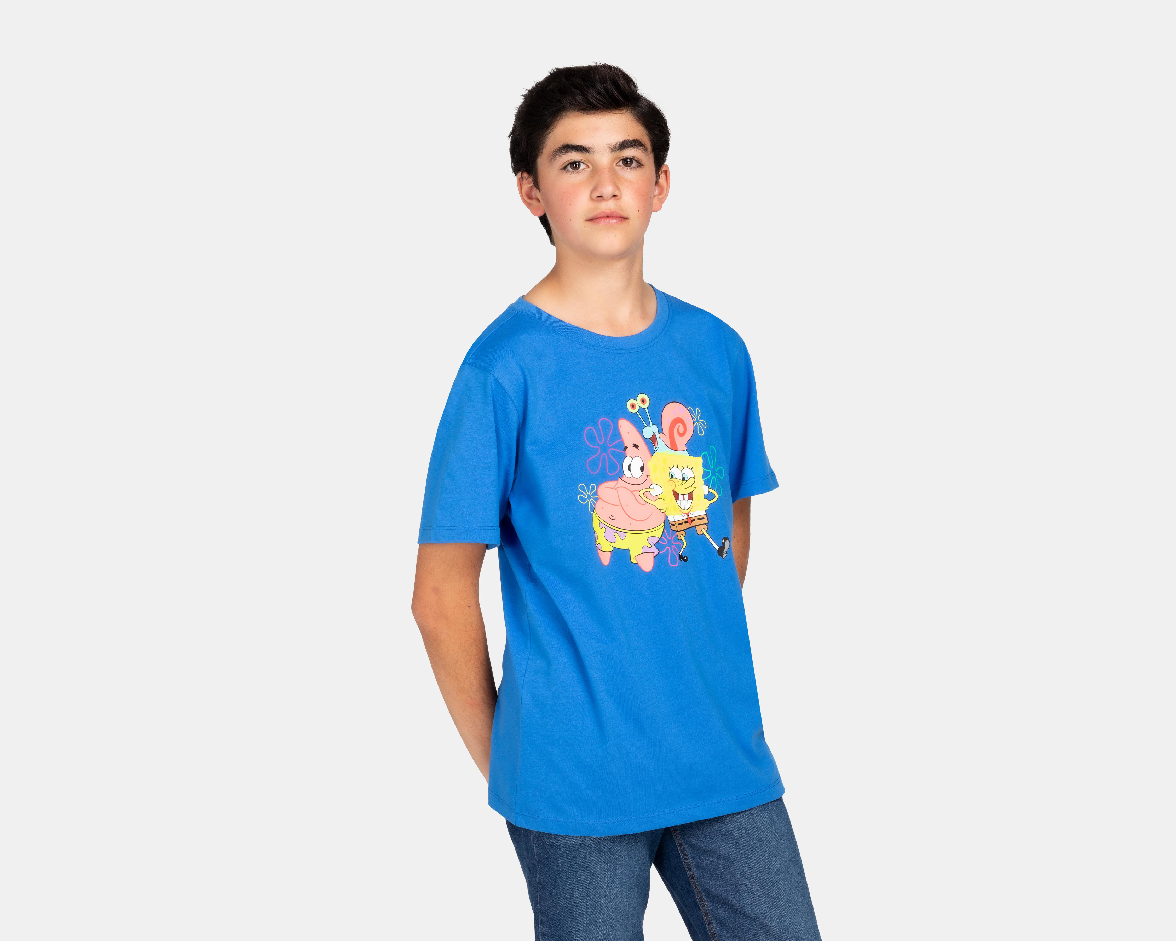 Playera Bob Esponja Manga Corta para Niño