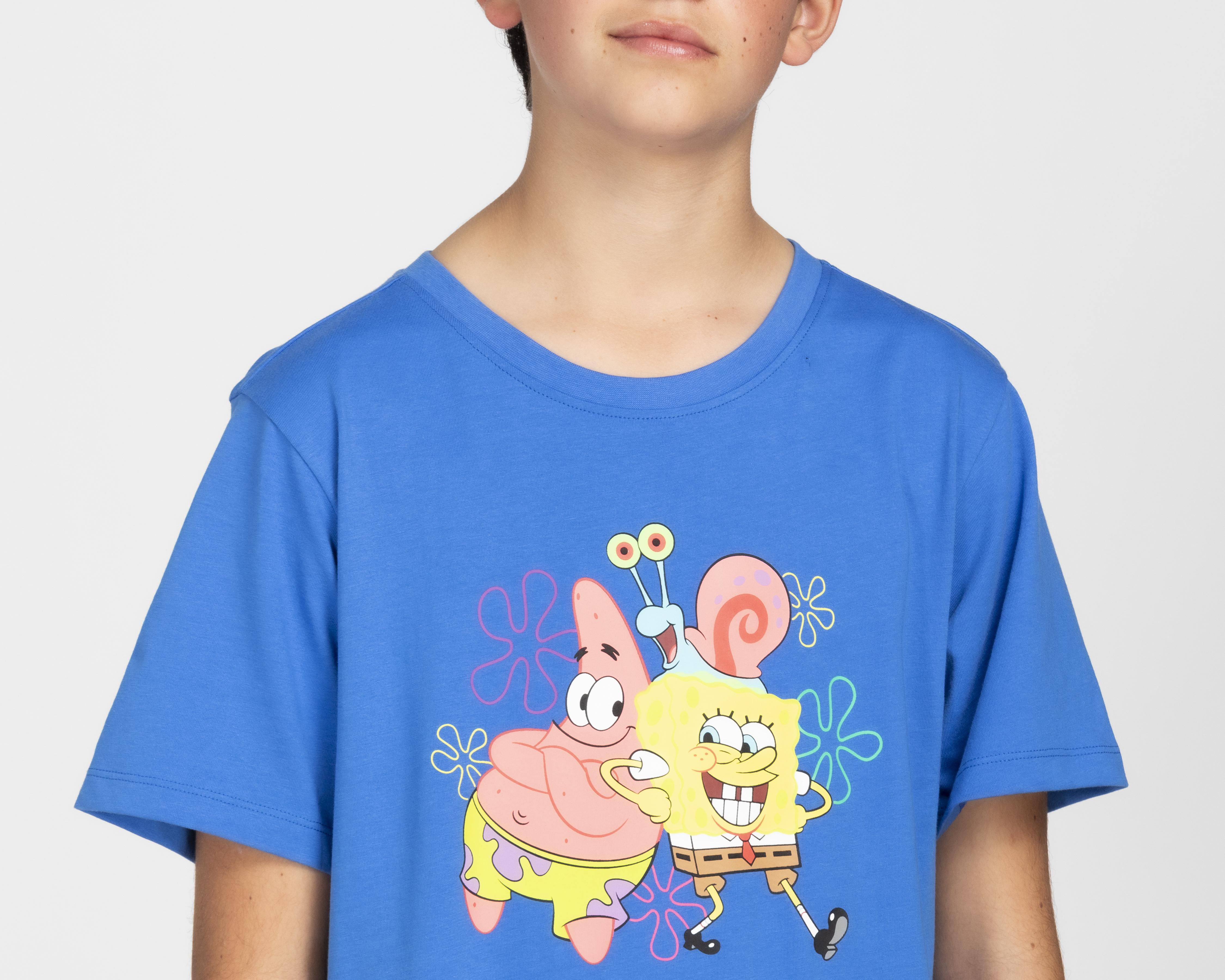 Foto 4 pulgar | Playera Bob Esponja Manga Corta para Niño