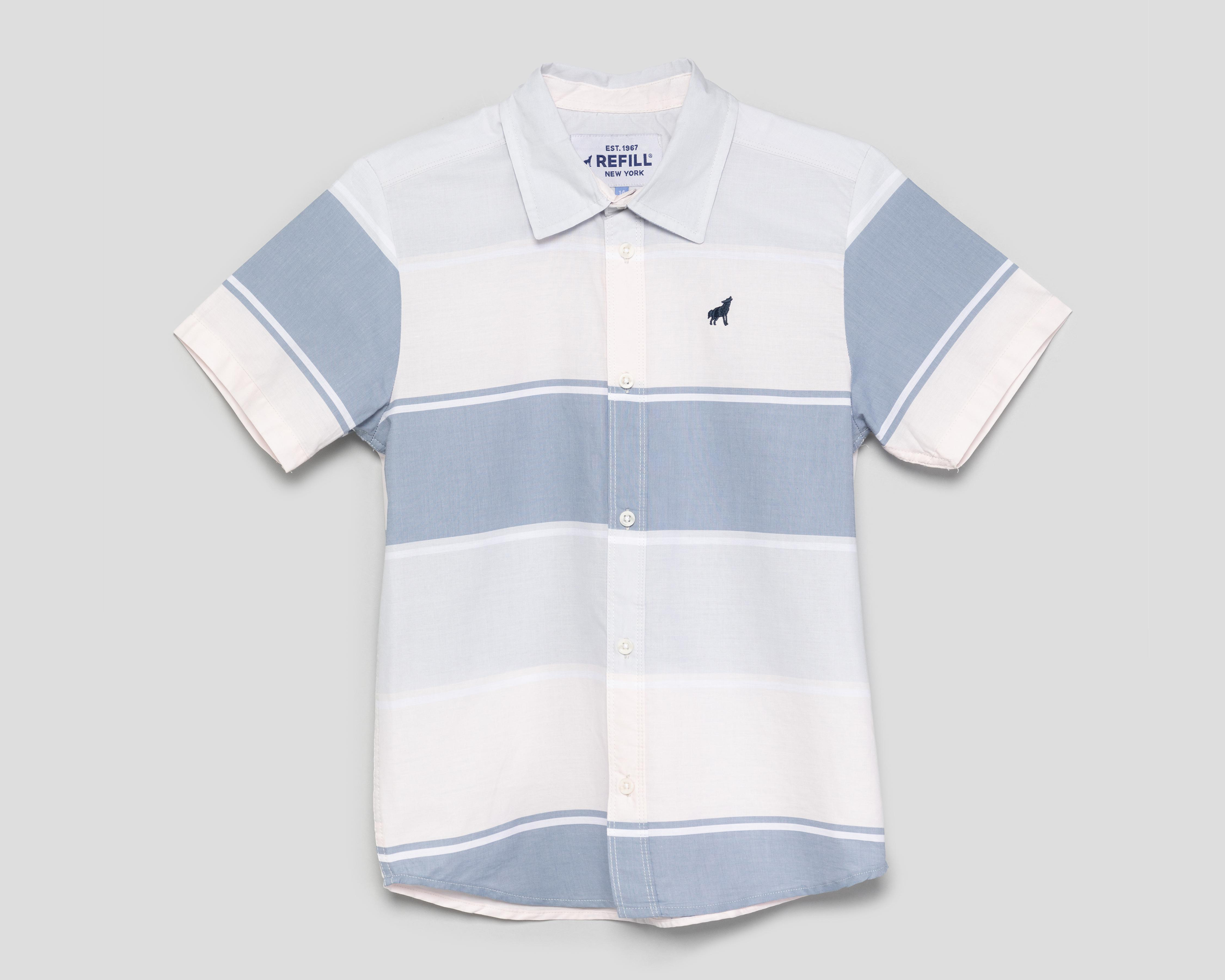 Camisa Refill Manga Corta a Rayas para Niño