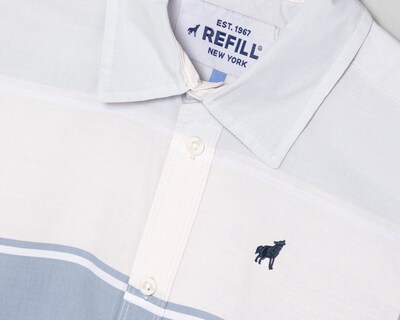 Foto 3 | Camisa Refill Manga Corta a Rayas para Niño