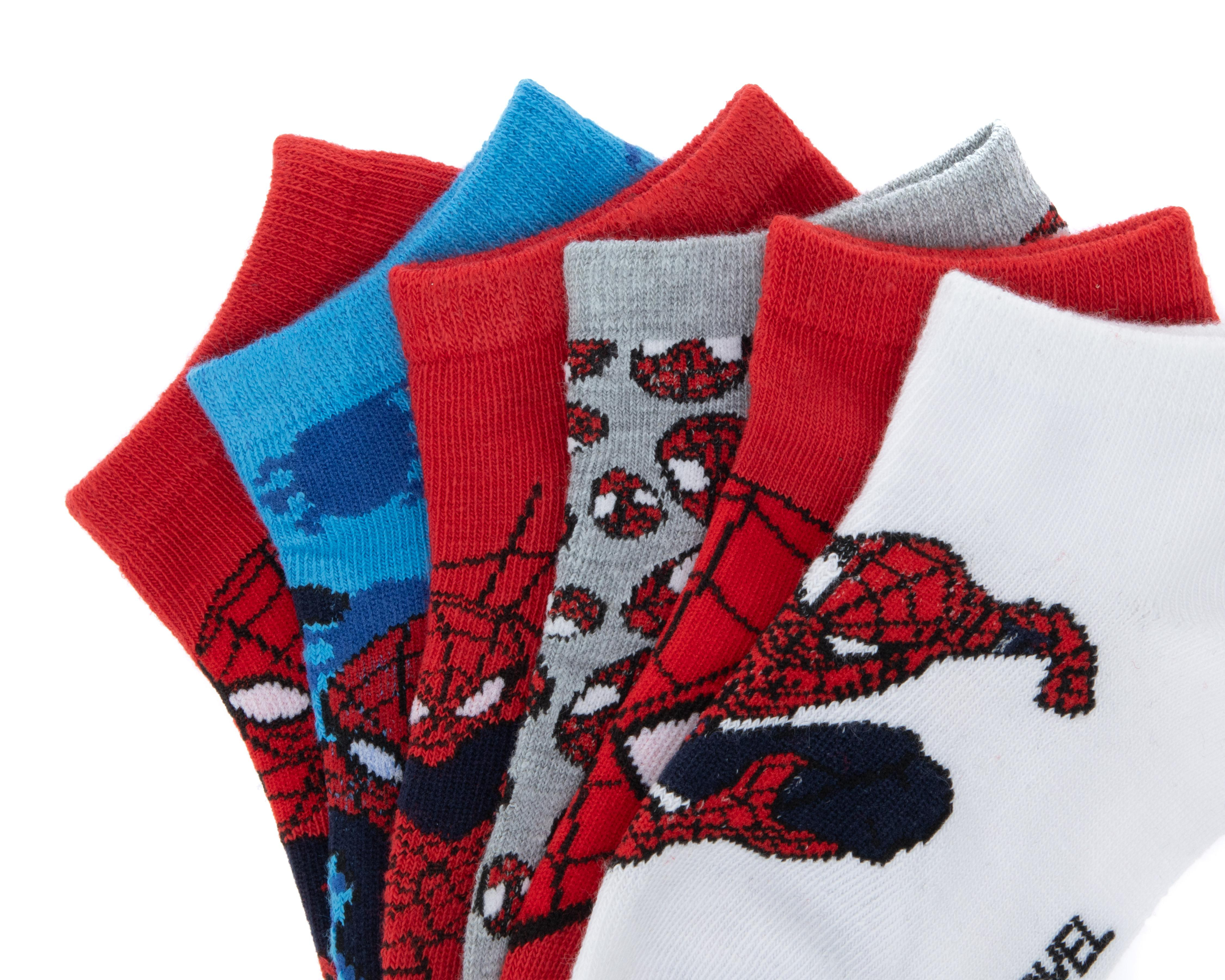 Foto 3 pulgar | Calcetas Cortas Marvel Spider-Man para Niño 6 Pares