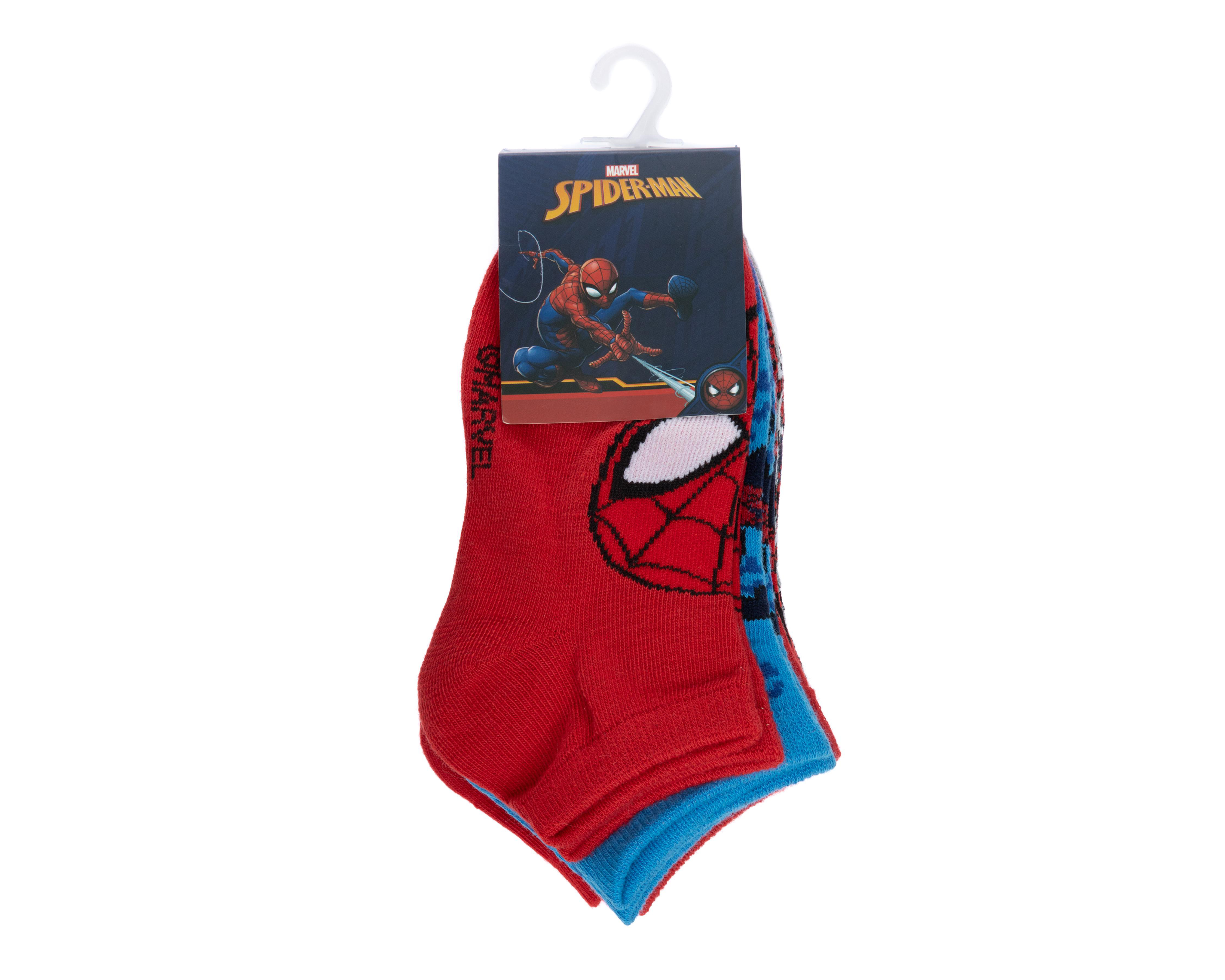 Foto 4 pulgar | Calcetas Cortas Marvel Spider-Man para Niño 6 Pares