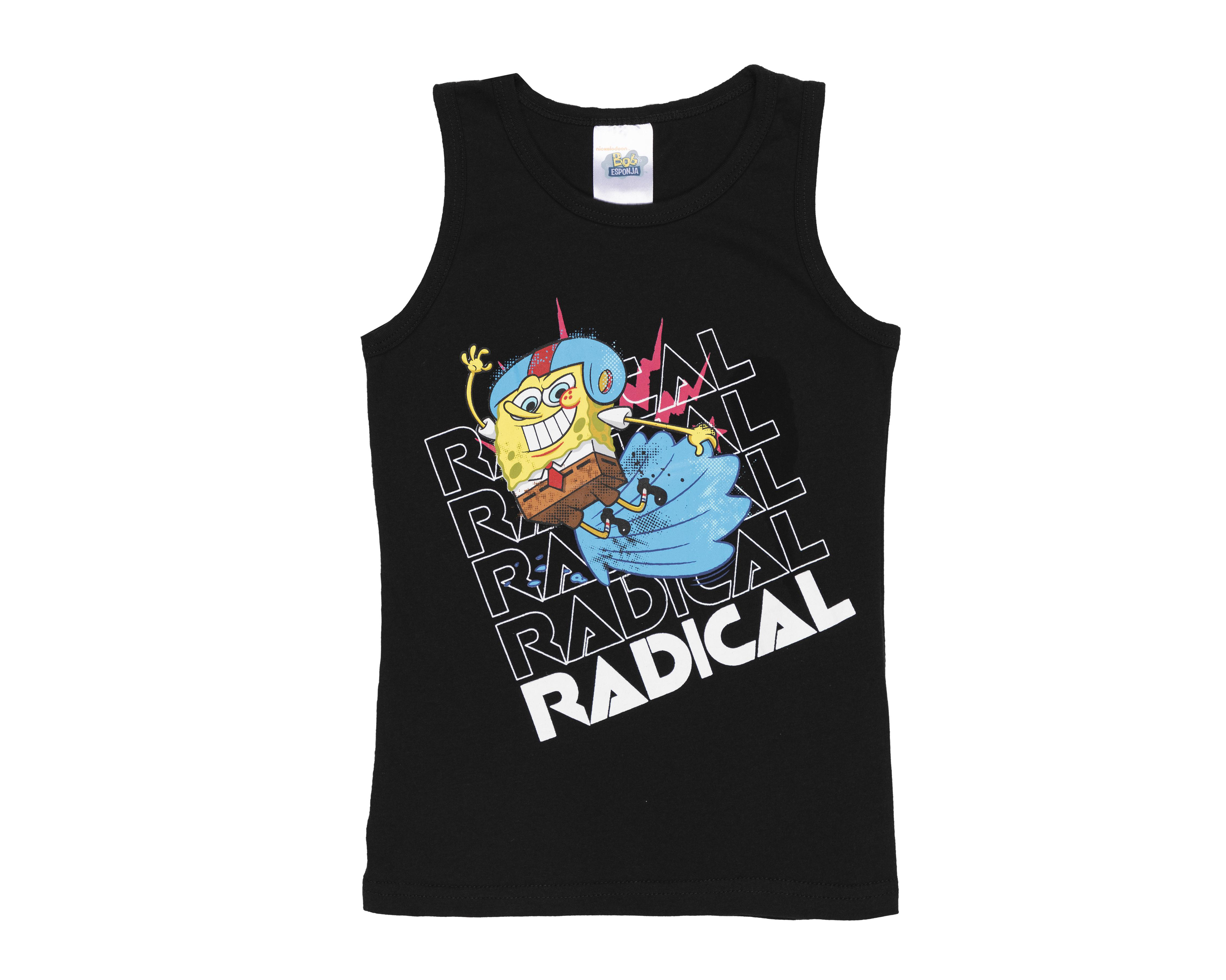 Foto 2 pulgar | Camiseta Bob Esponja Sin Manga para Niño