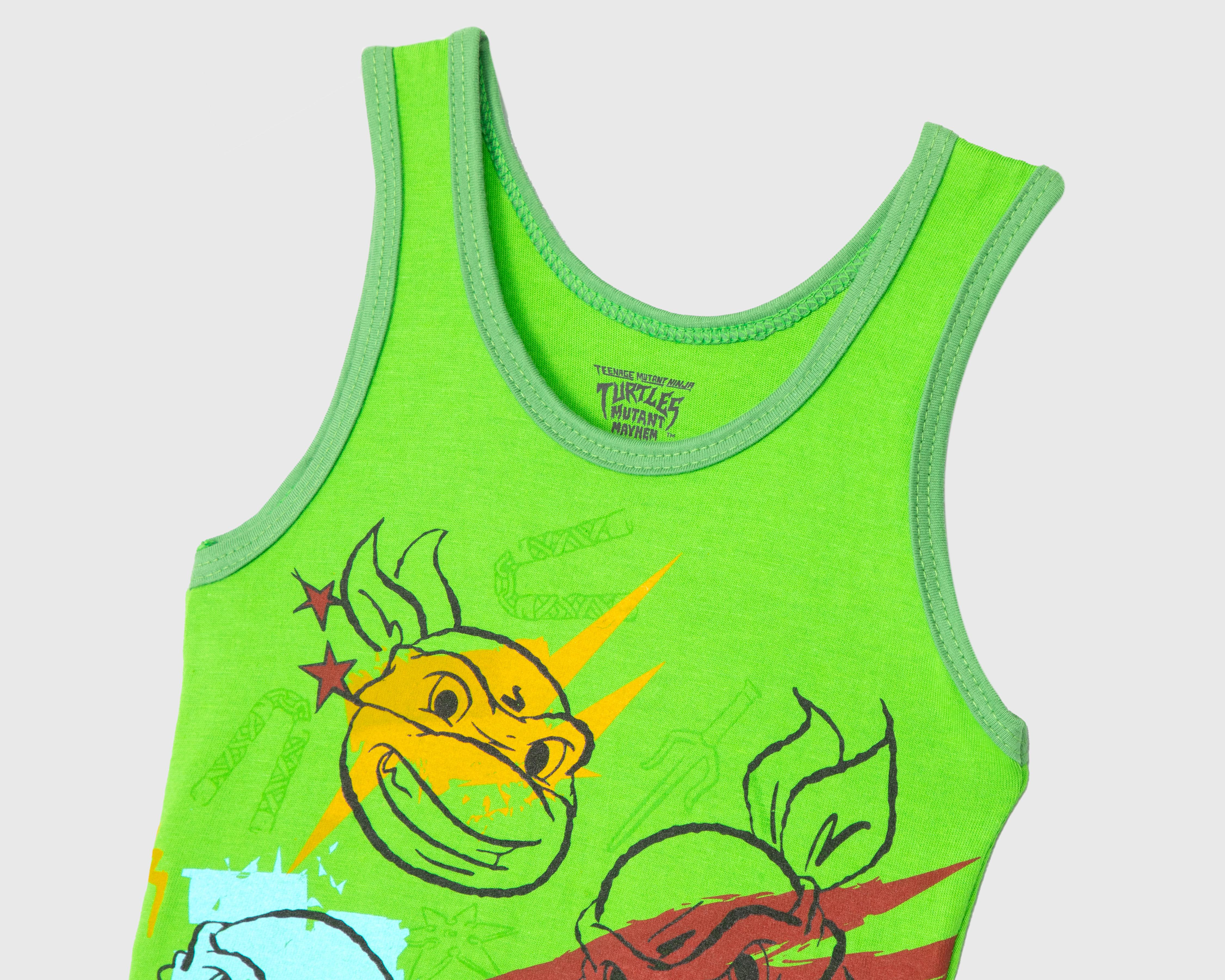 Foto 4 pulgar | Playera Tortugas Ninja sin Mangas Estampada para Niño