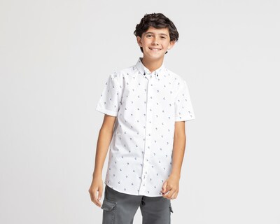 Foto 1 | Camisa Refill Manga Corta con Palmeras Juvenil