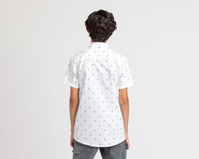 Foto 3 | Camisa Refill Manga Corta con Palmeras Juvenil