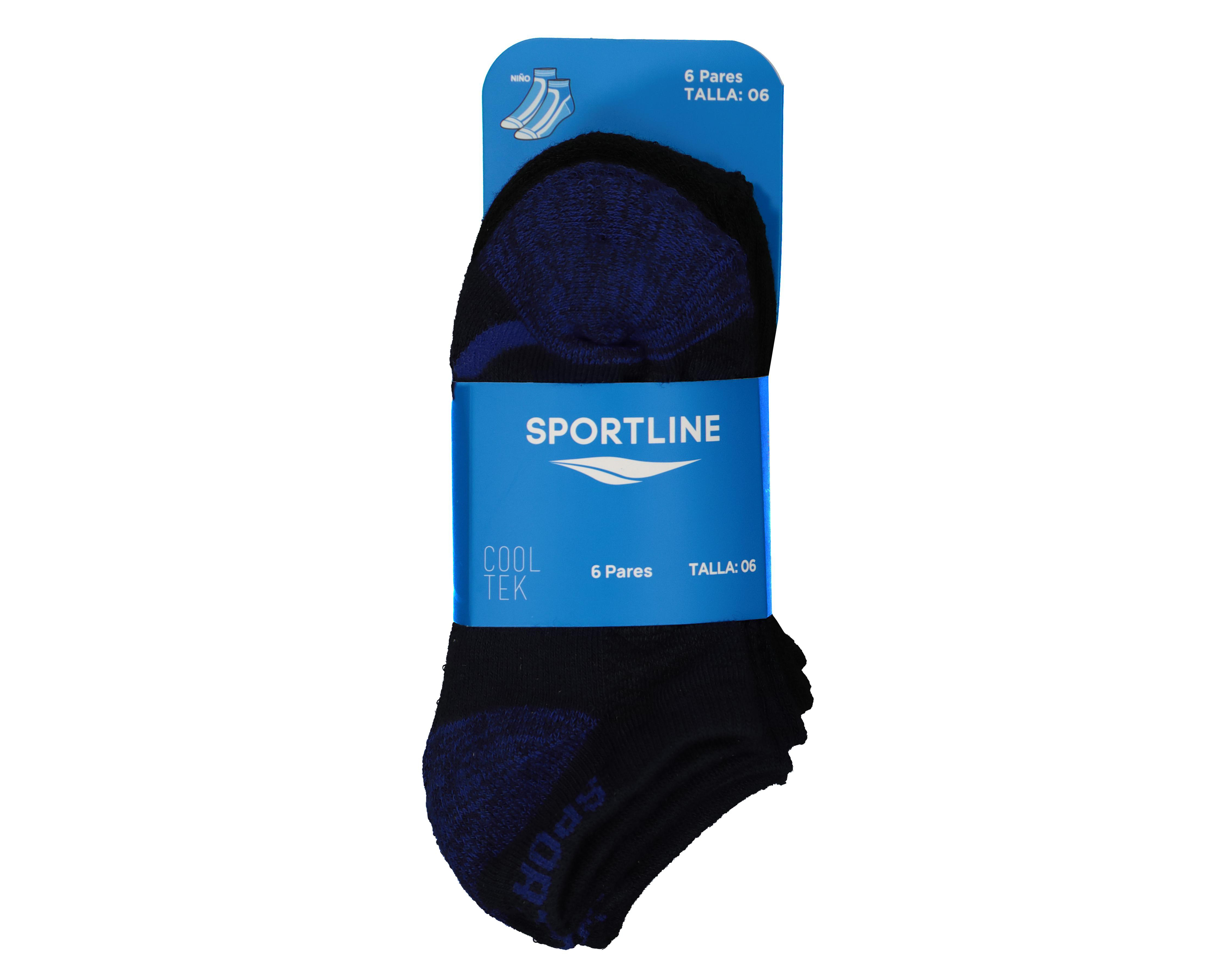 Foto 4 pulgar | Calcetas Deportivas Sportline para Niño 6 Pares