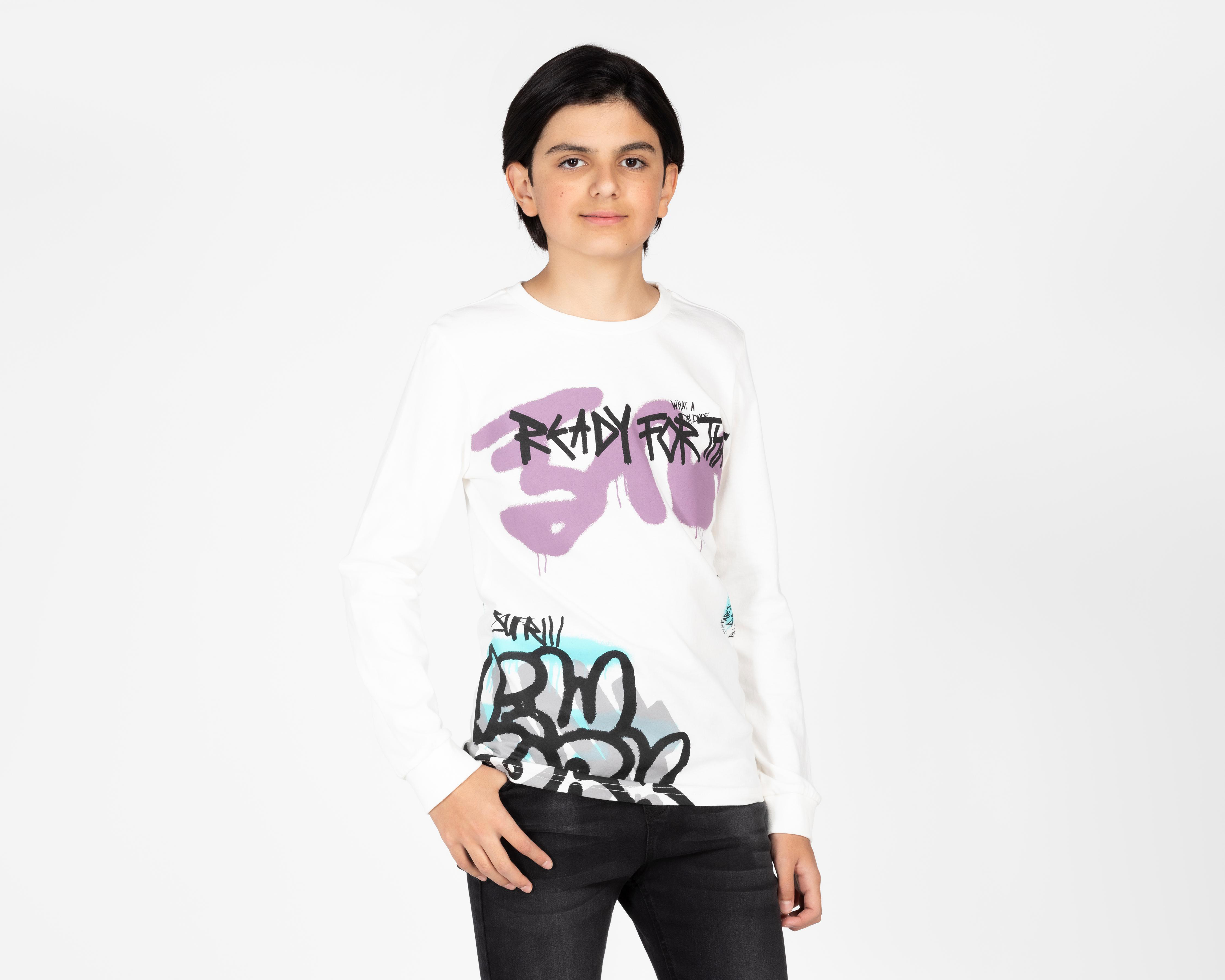 Foto 1 | Playera Neo*City Manga Larga Juvenil