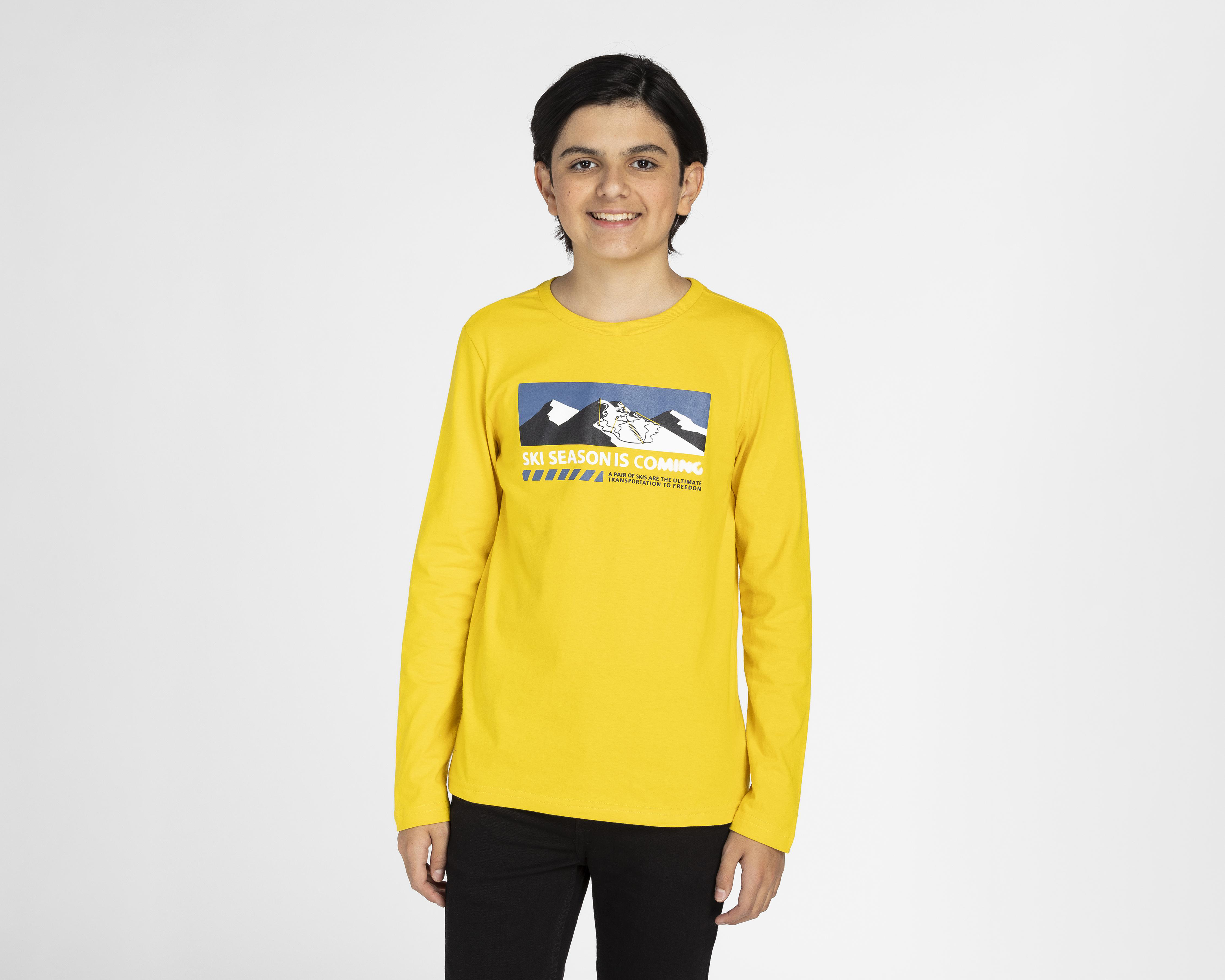 Playera Refill Manga Larga Estampada Juvenil