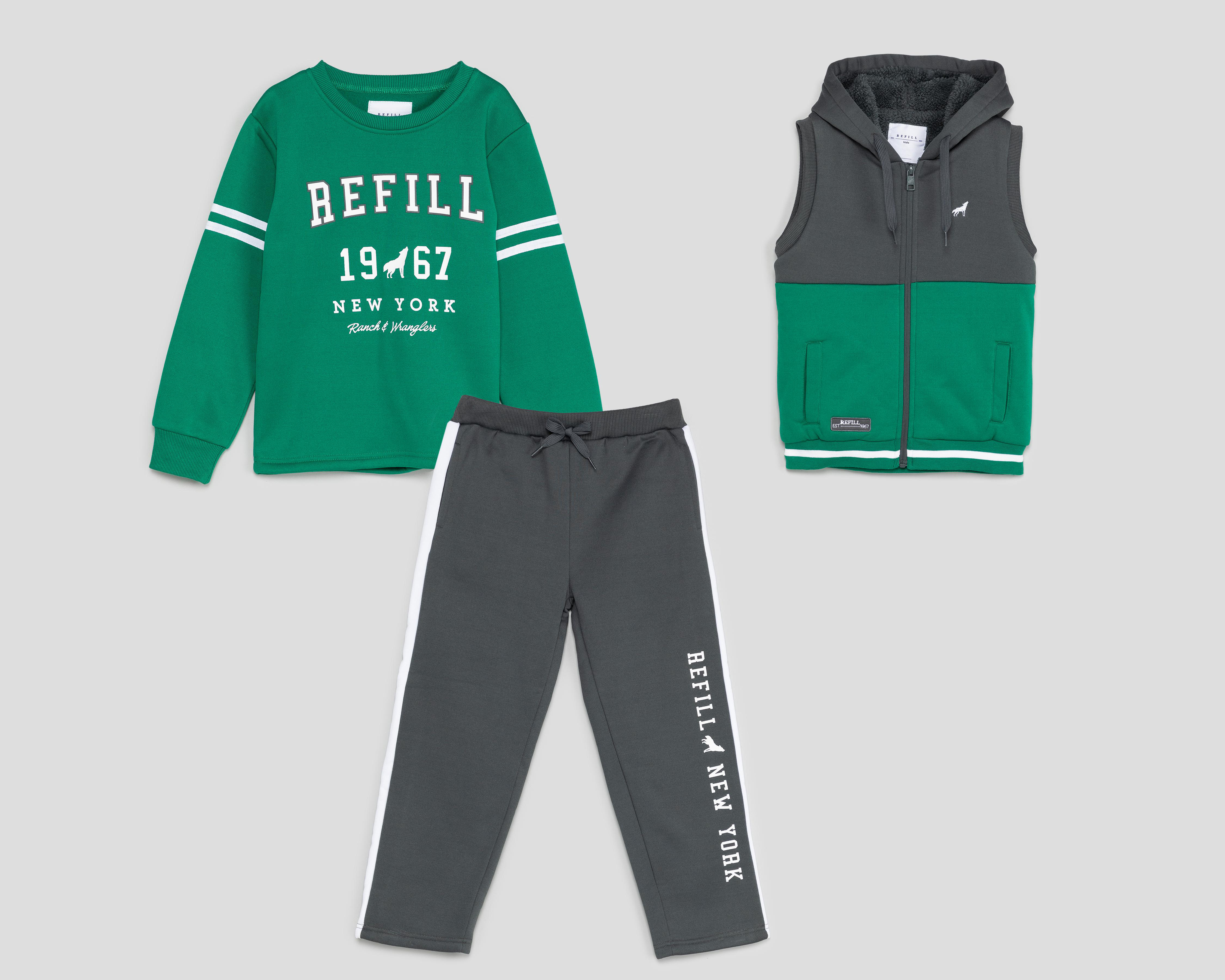 Conjunto con Chaleco Refill para Niño 3 Piezas $579