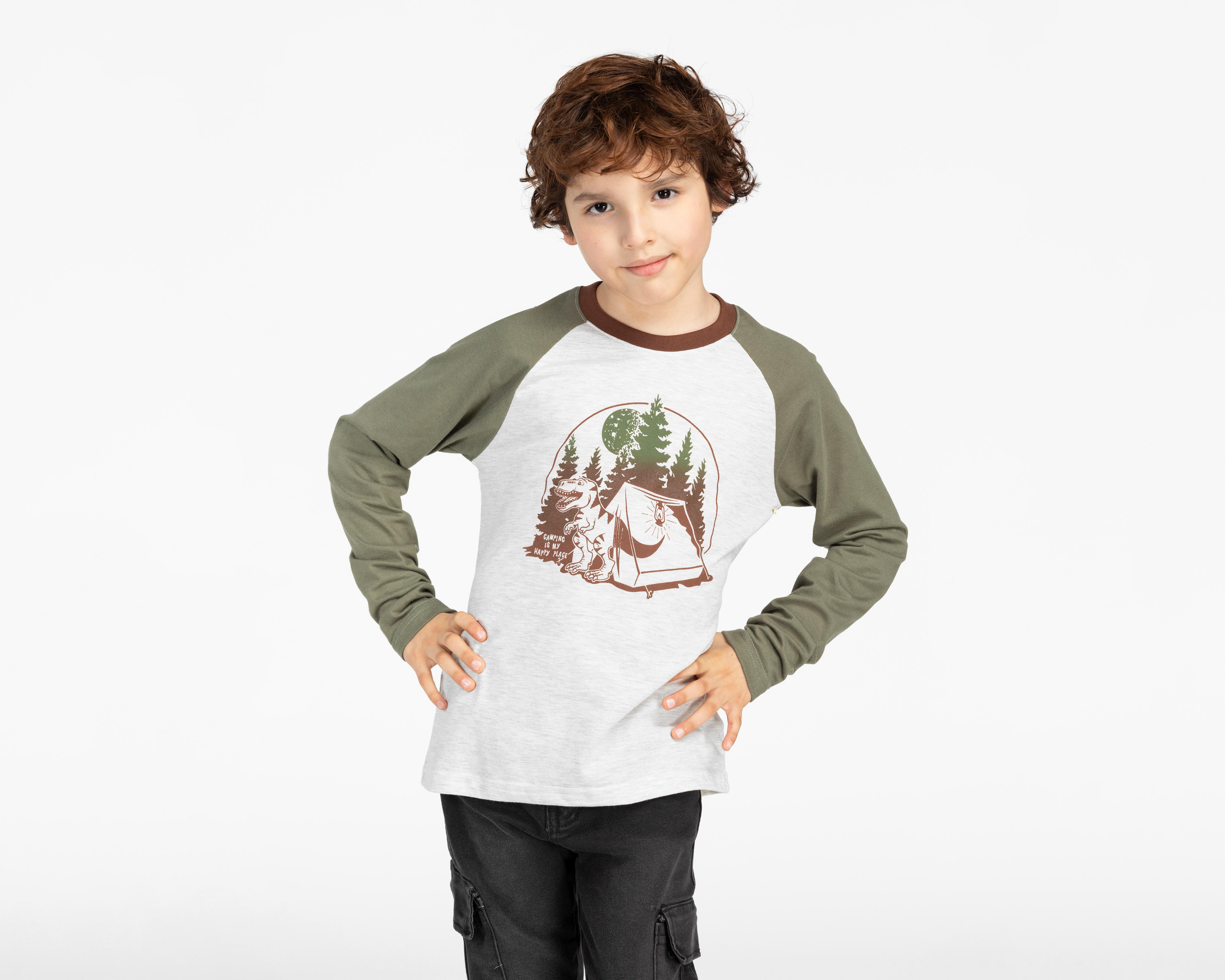 Foto 2 pulgar | Playera Refill Manga Larga Estampada Juvenil