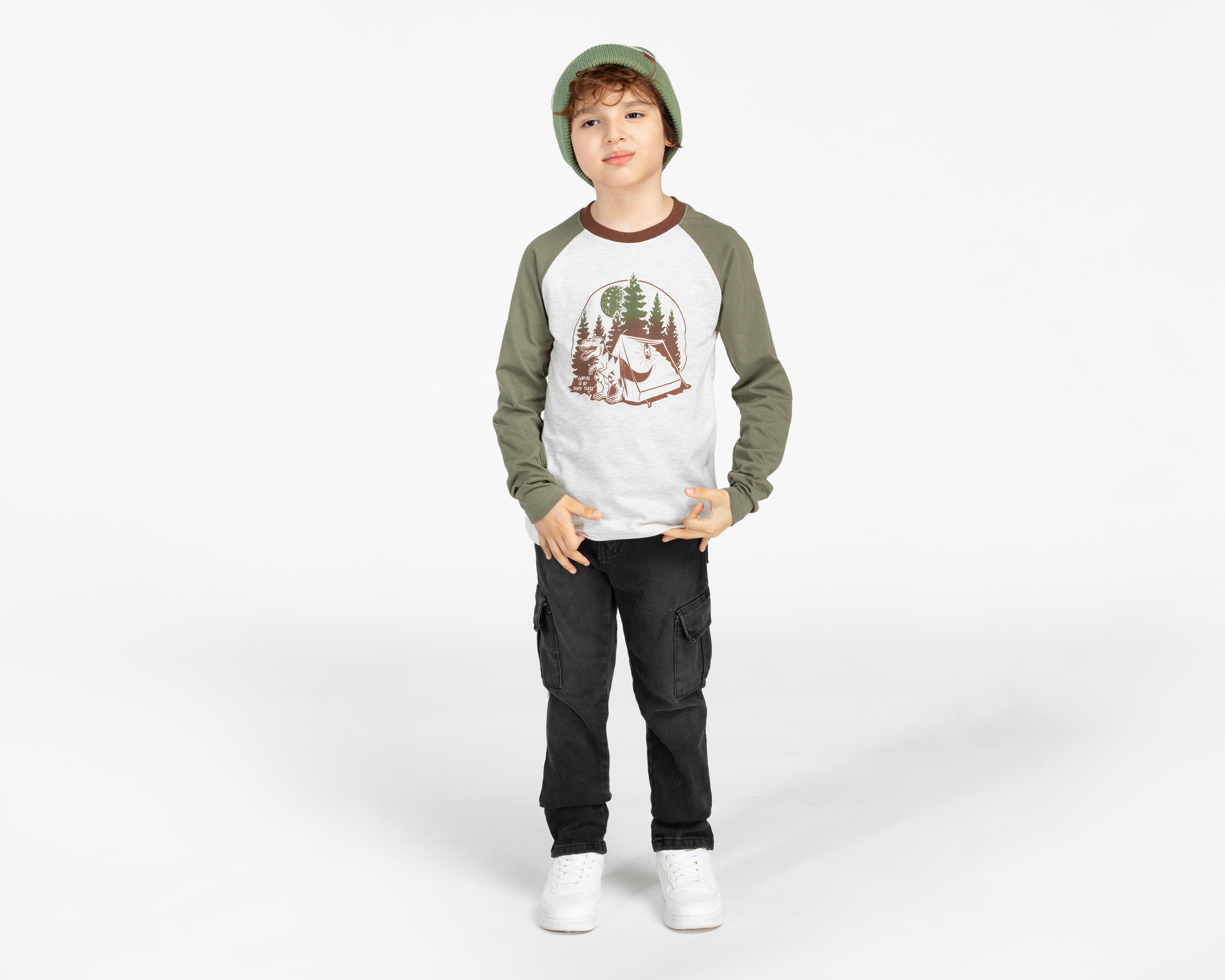 Foto 4 pulgar | Playera Refill Manga Larga Estampada Juvenil