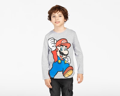 Foto 1 | Playera Mario Bro's Manga Larga Estampada para Niño