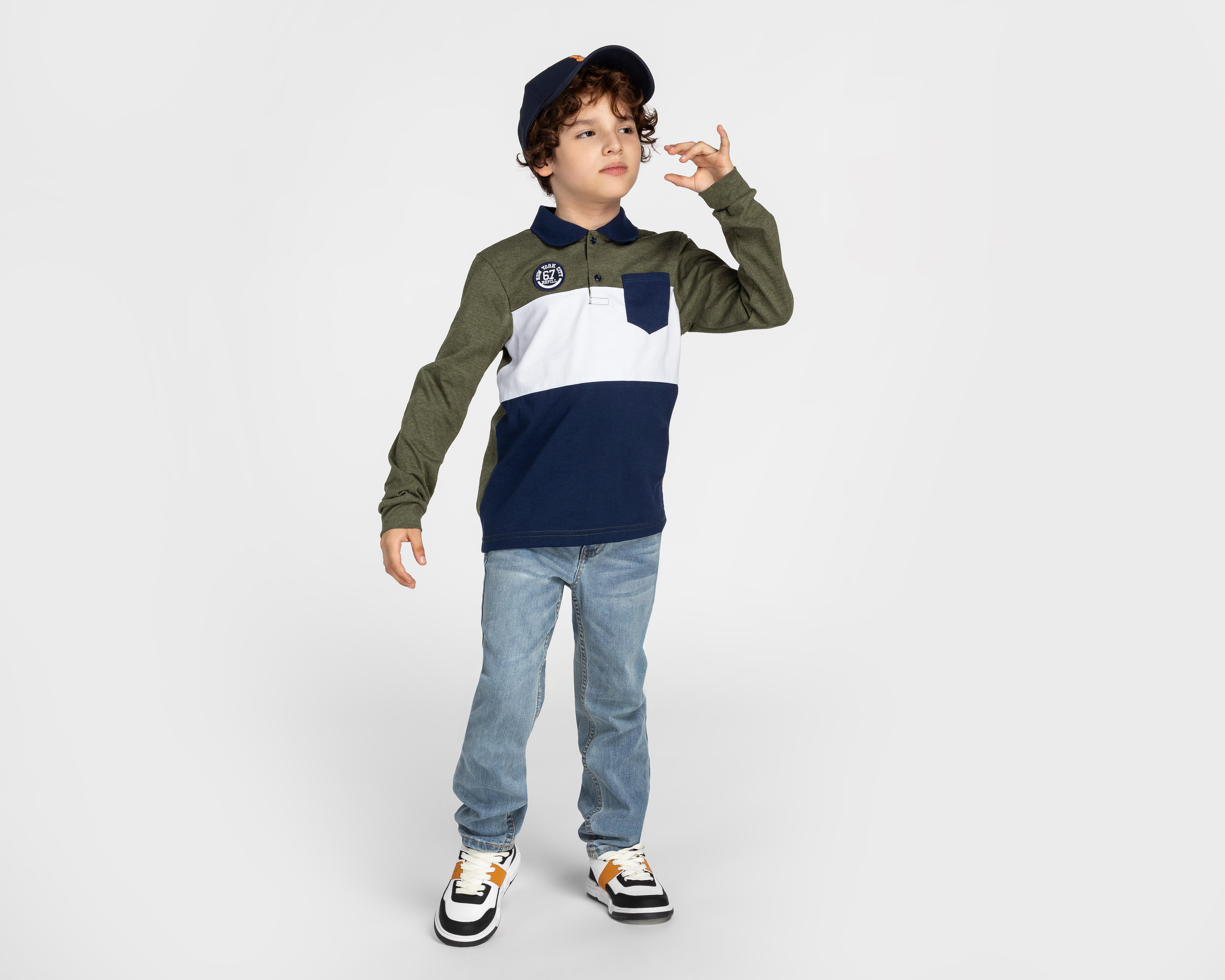 Foto 4 pulgar | Playera Refill Manga Larga para Niño