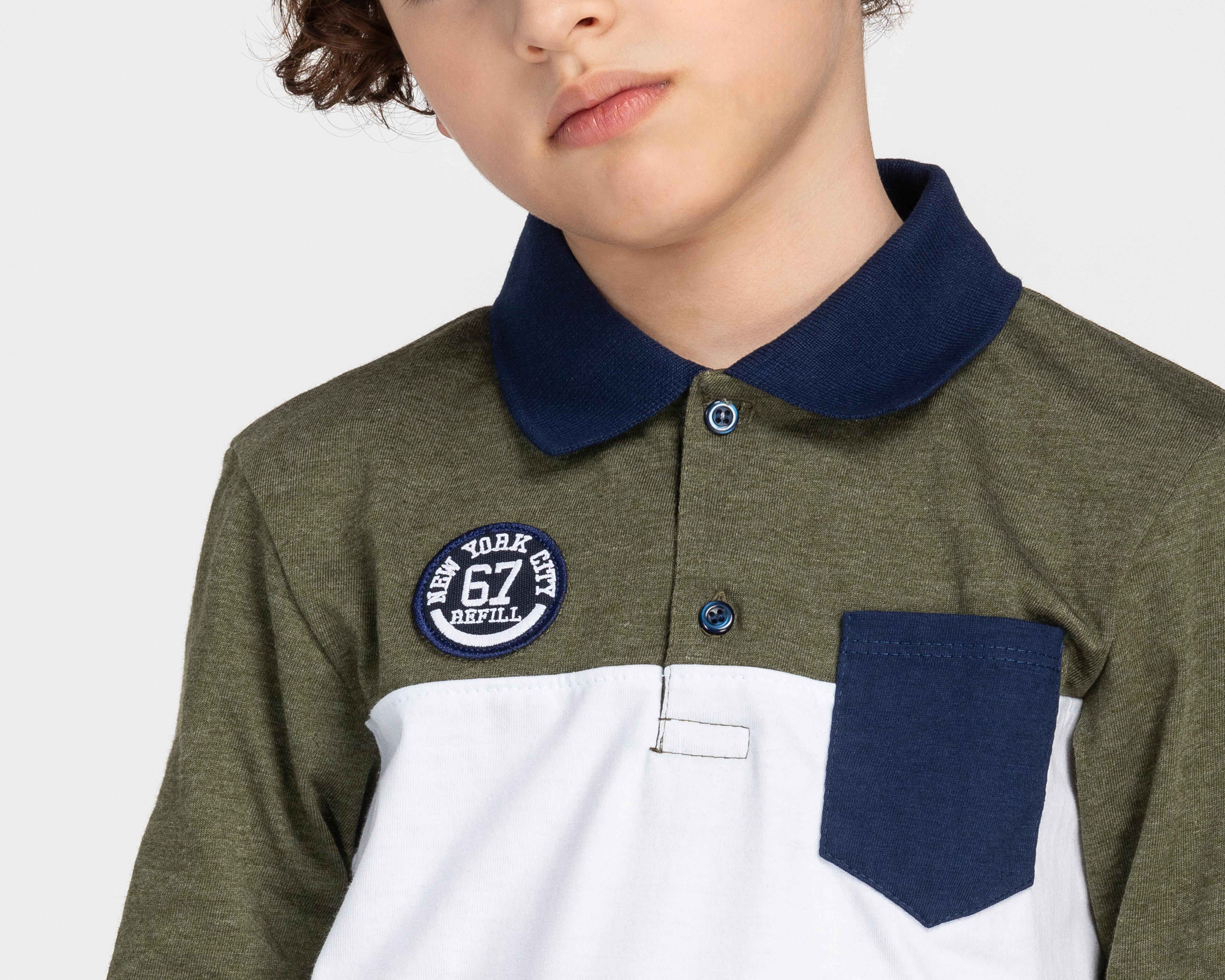 Foto 5 pulgar | Playera Refill Manga Larga para Niño