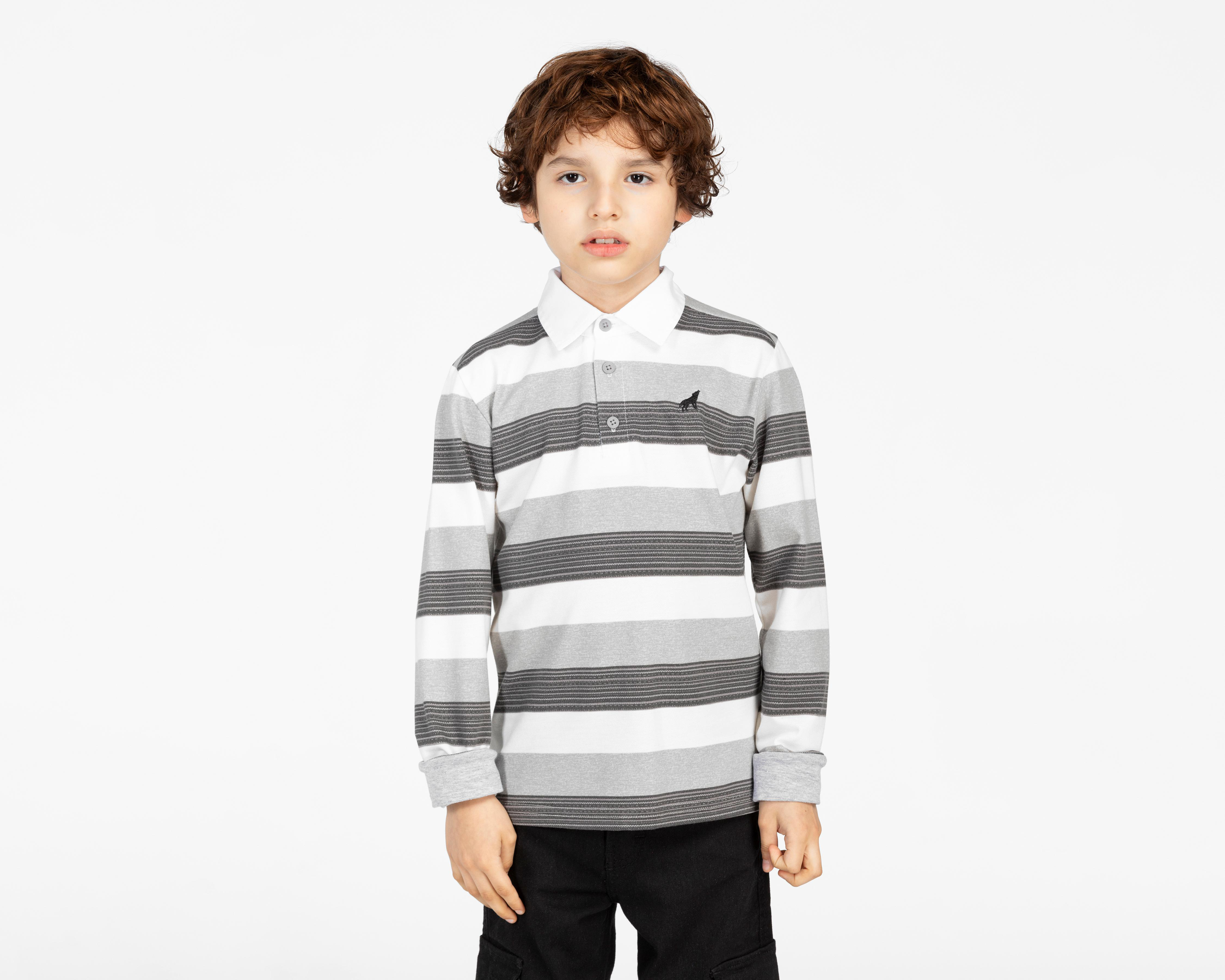 Foto 1 | Playera Refill Manga Larga a Rayas para Niño