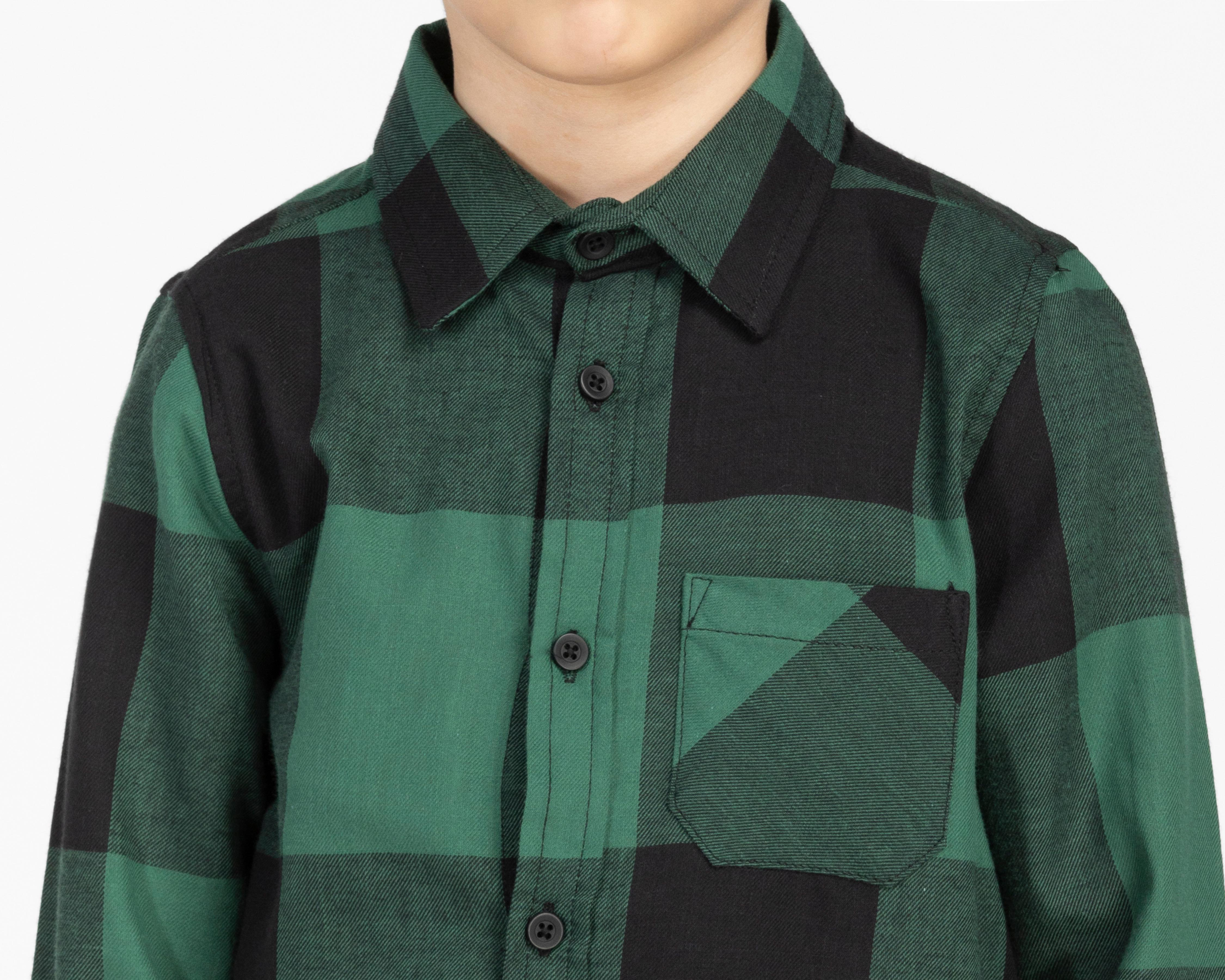 Foto 5 pulgar | Camisa Refill Manga Larga de Cuadros para Niño
