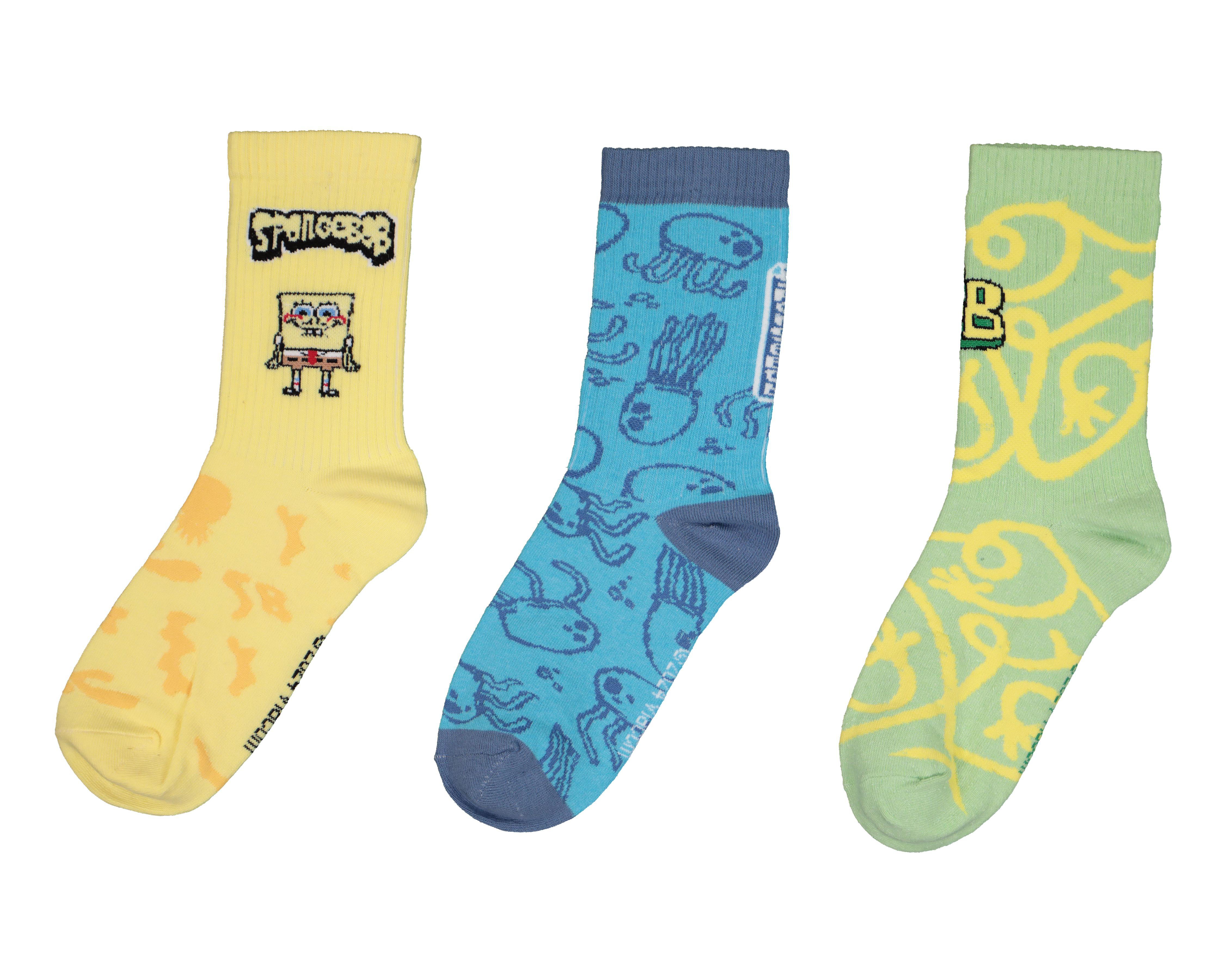 Calcetas Largas Bob Esponja para Niño 3 pares