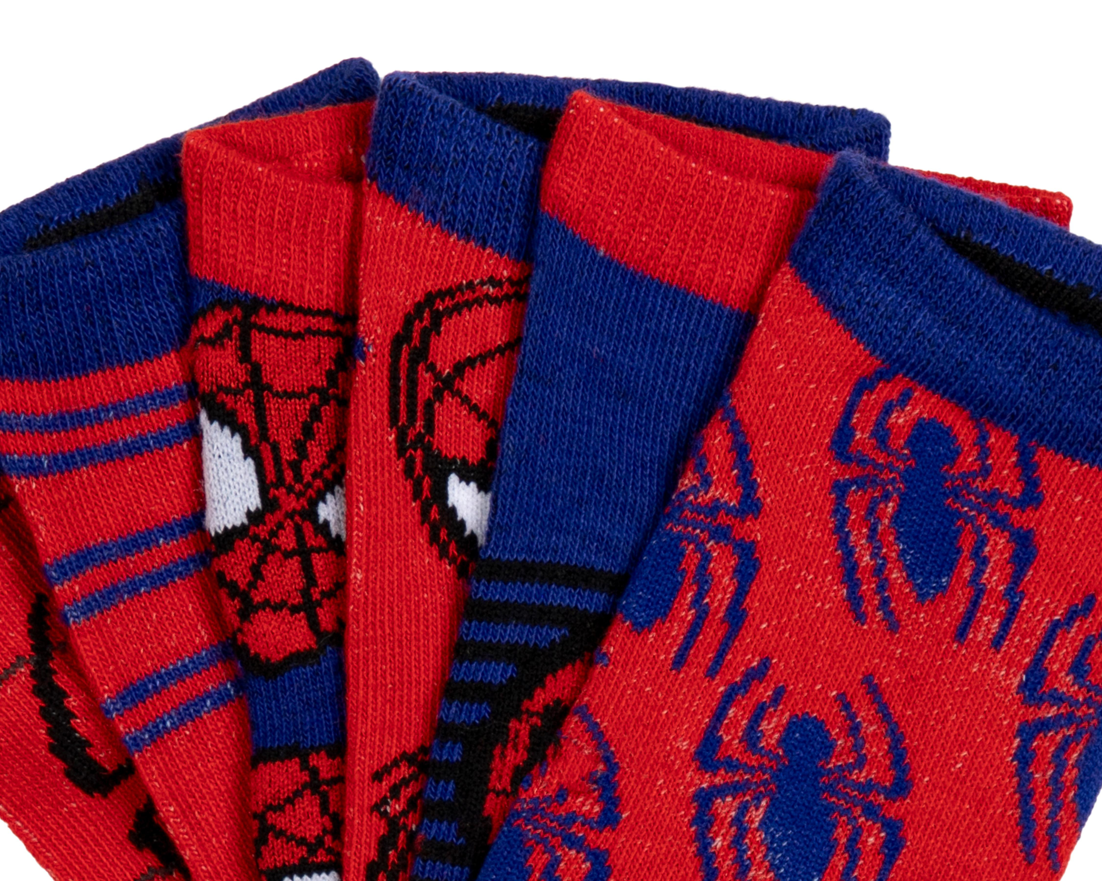 Foto 3 pulgar | Calcetas Marvel Spider-Man para Niño 6 Pares