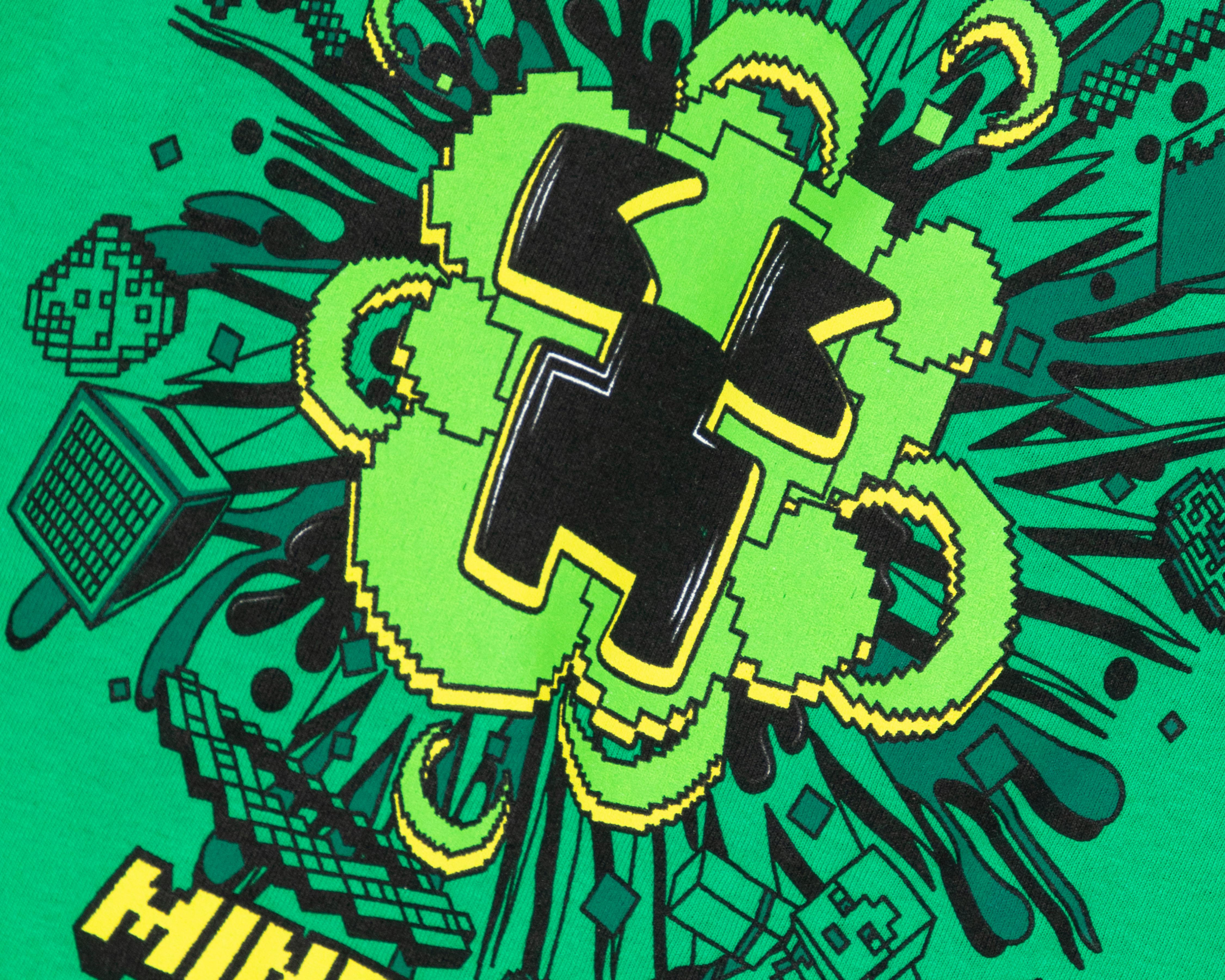 Foto 4 pulgar | Playera Minecraft sin Mangas Estampada para Niño