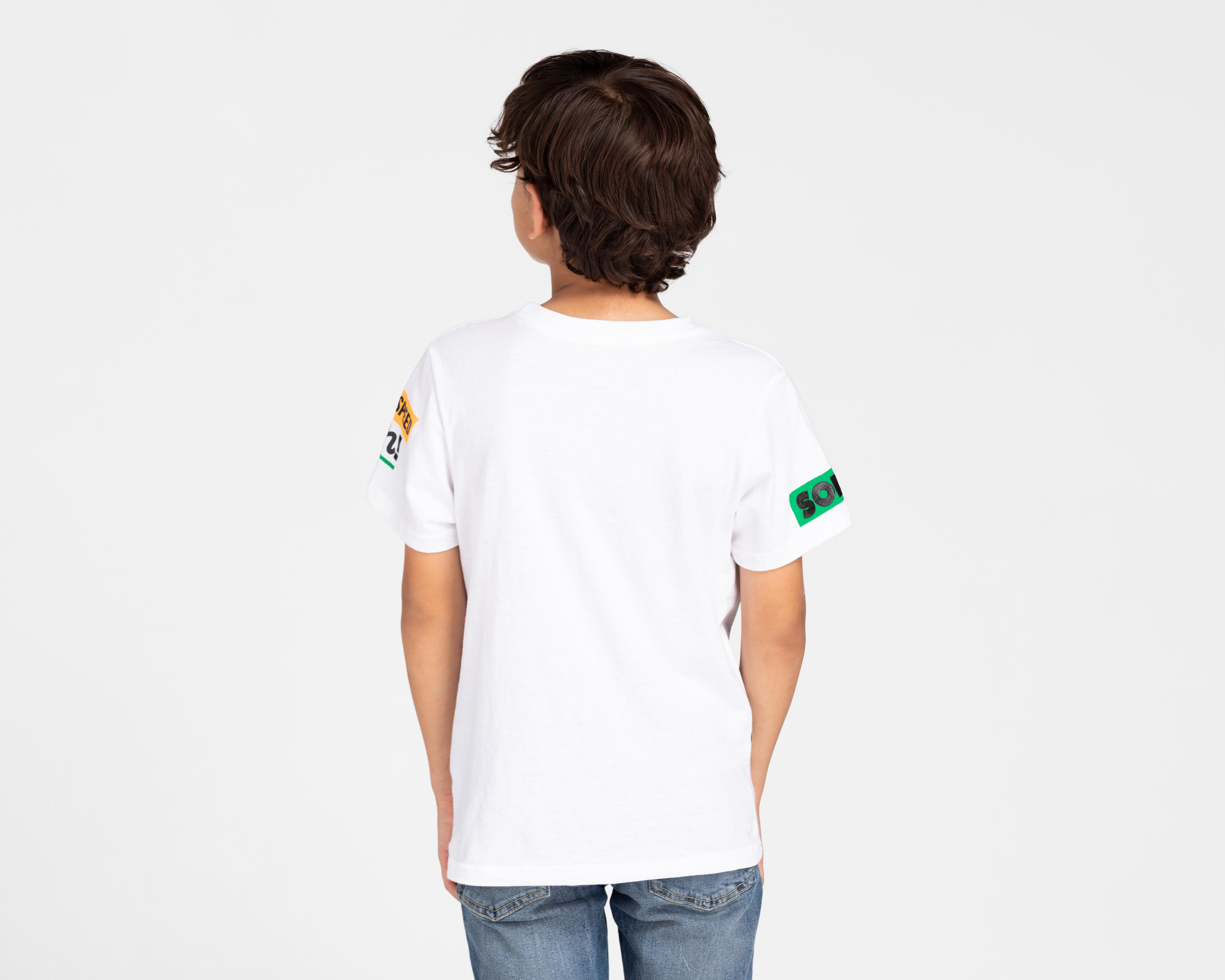 Foto 4 pulgar | Playera Sonic Manga Corta Estampada para Niño