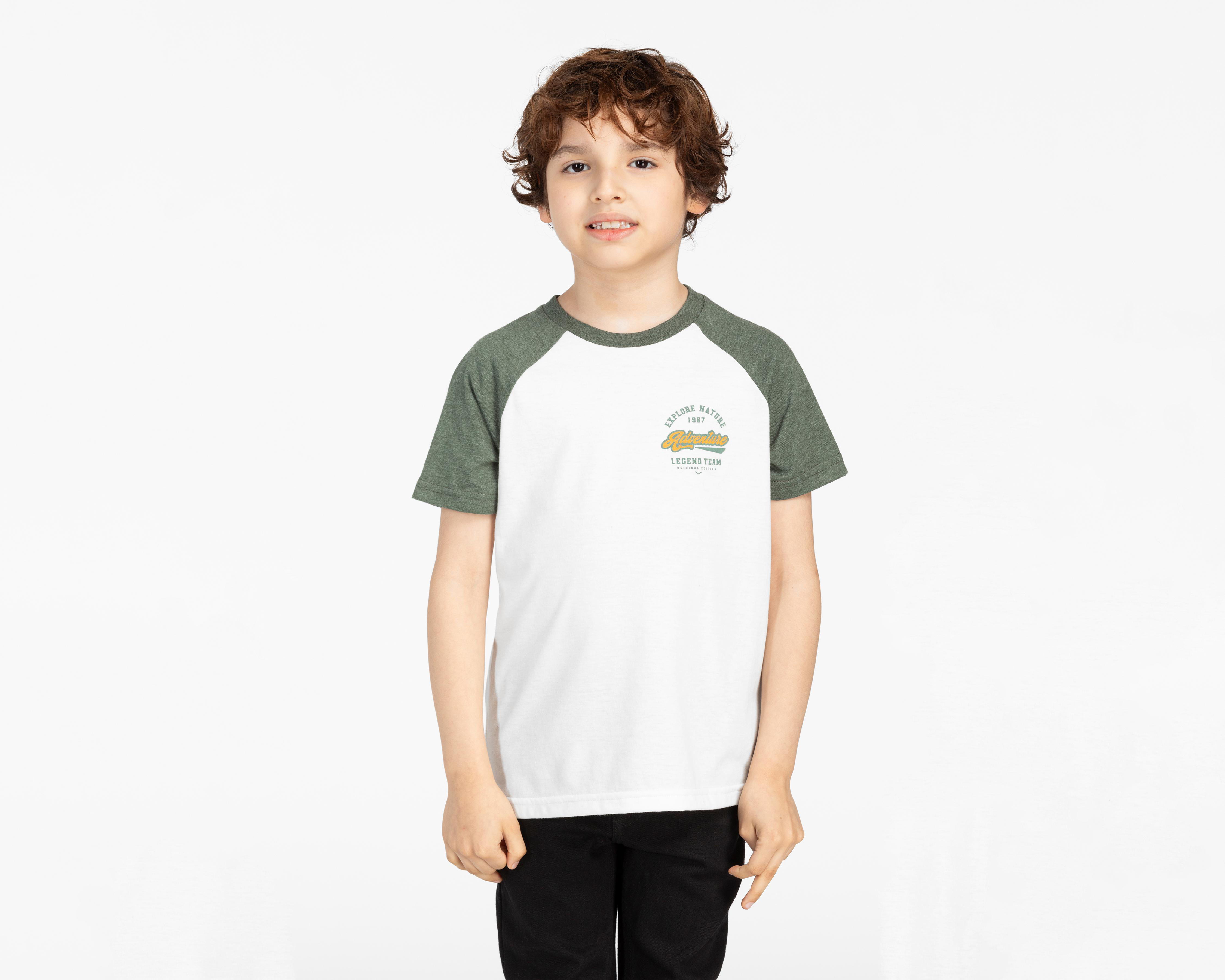 Foto 1 | Playera Refill Manga Corta Estampada para Niño