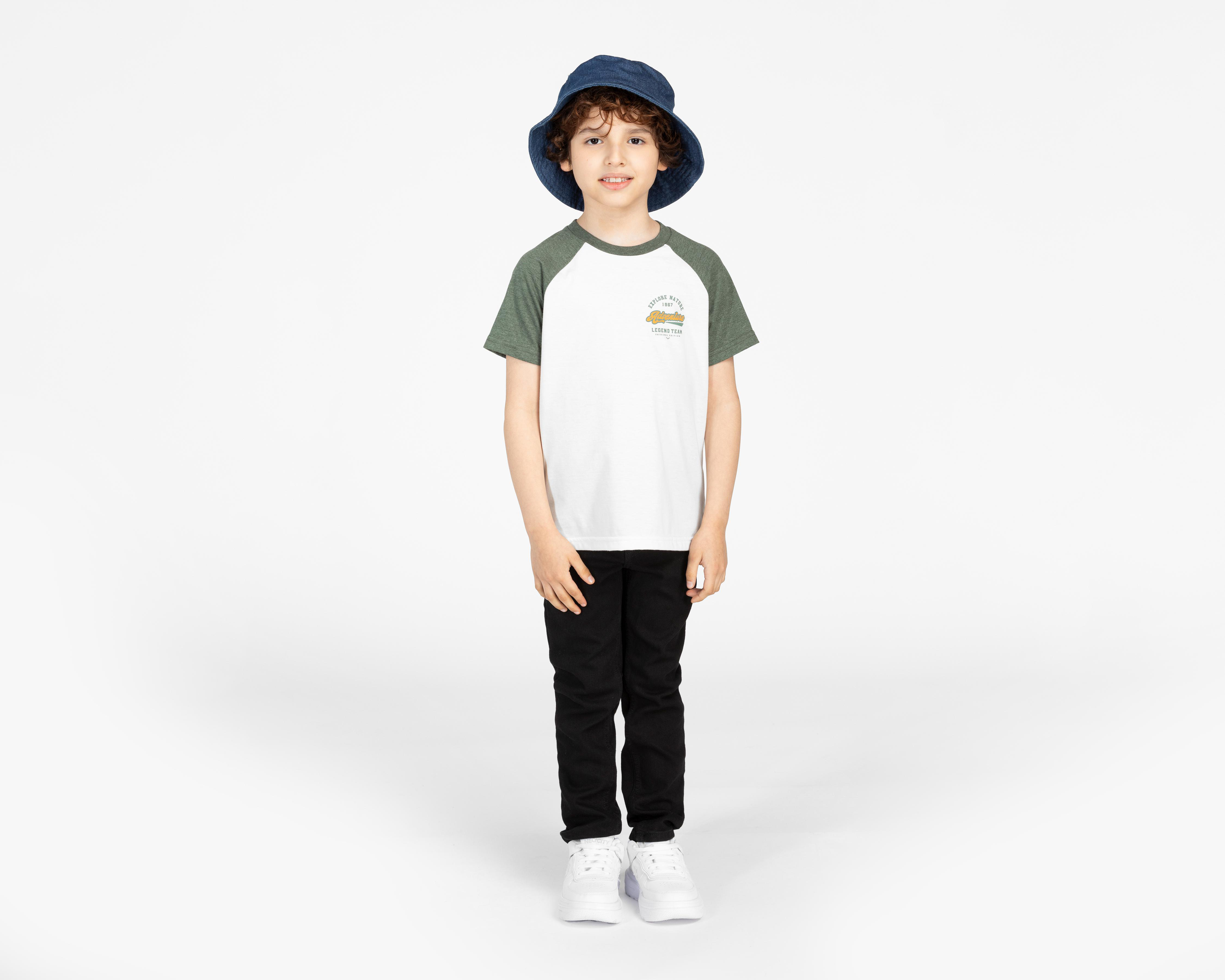 Foto 4 pulgar | Playera Refill Manga Corta Estampada para Niño