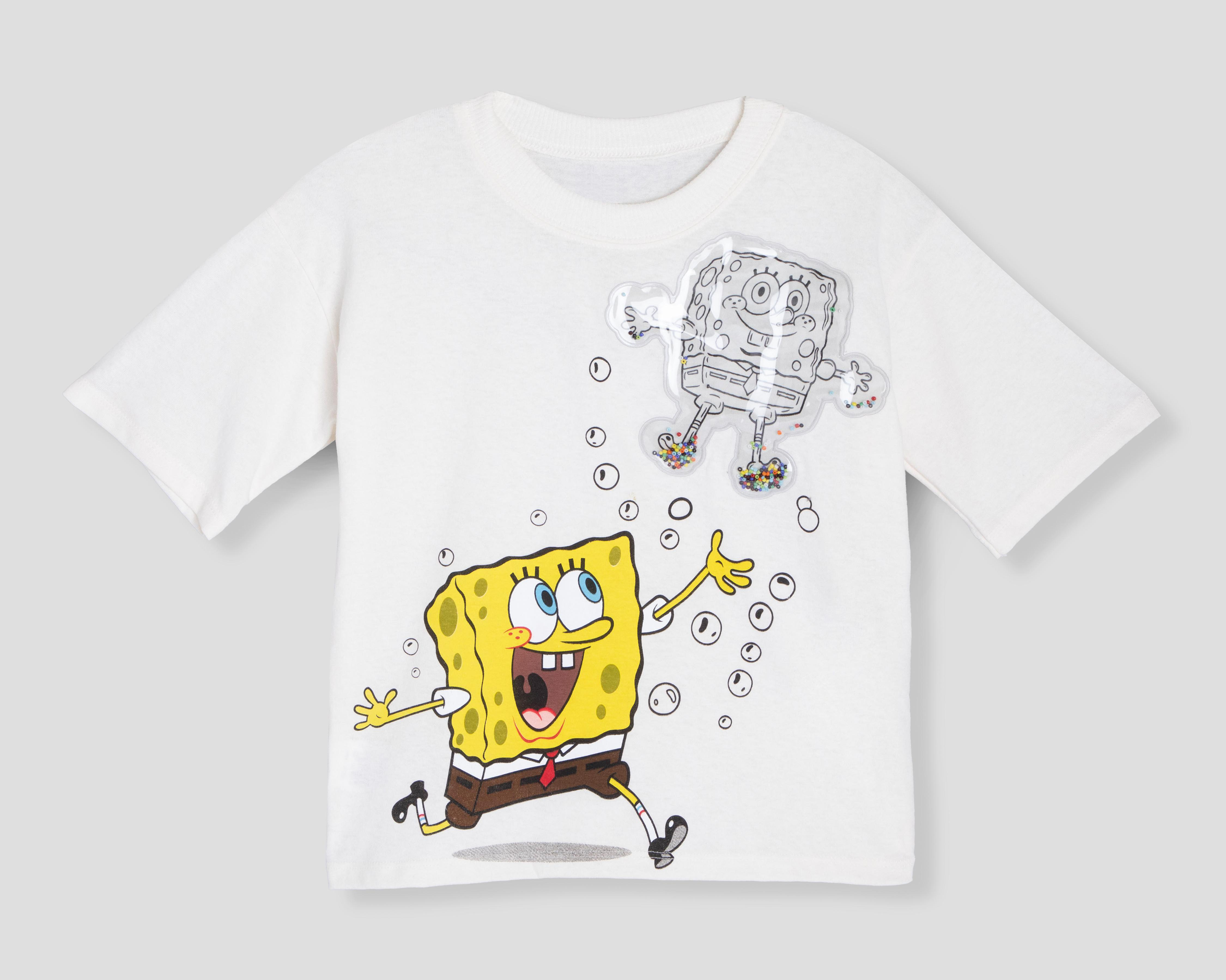 Foto 2 pulgar | Playera Bob Esponja Manga Corta para Niño