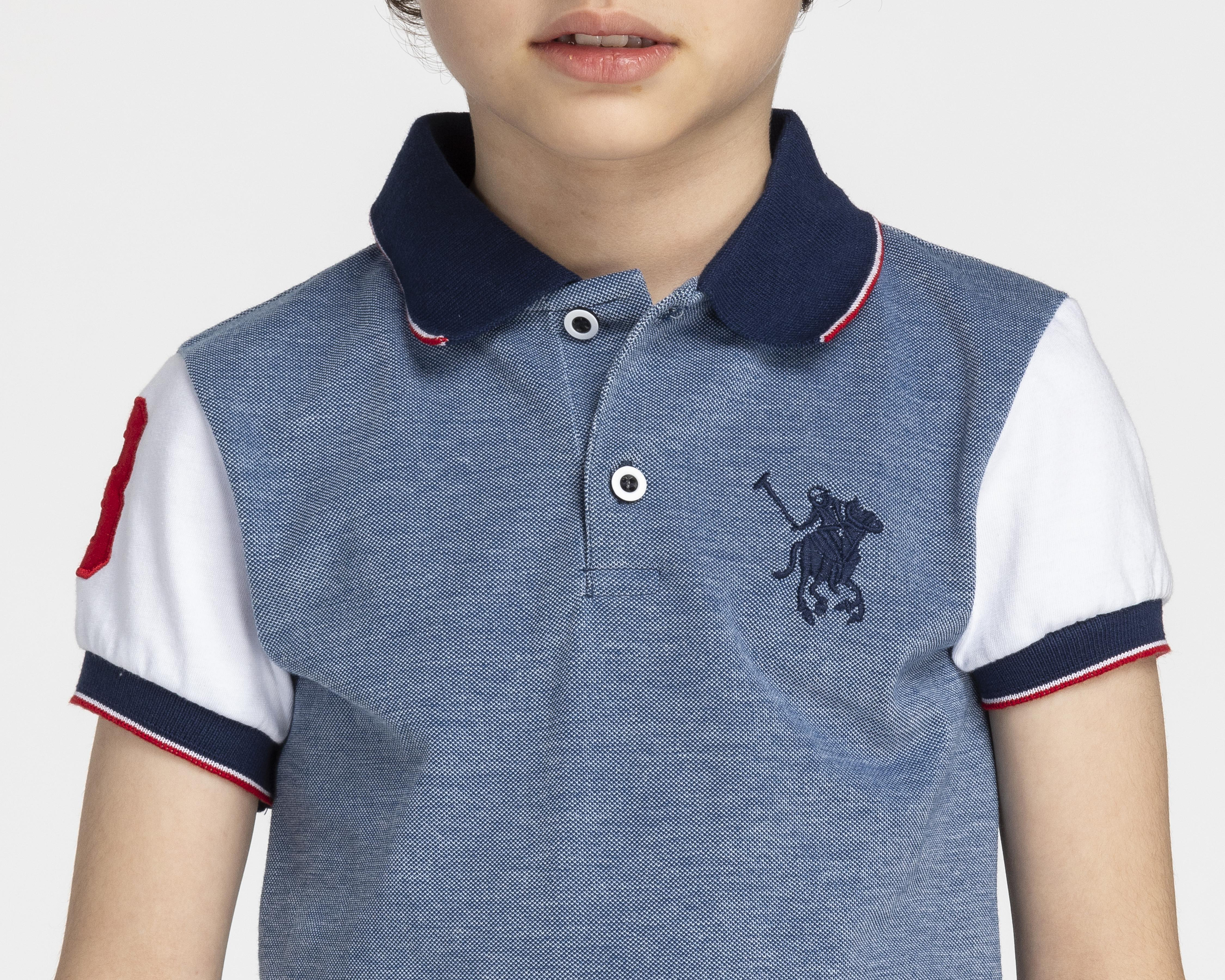Foto 5 pulgar | Playera York Team Polo Club Manga Corta para Niño