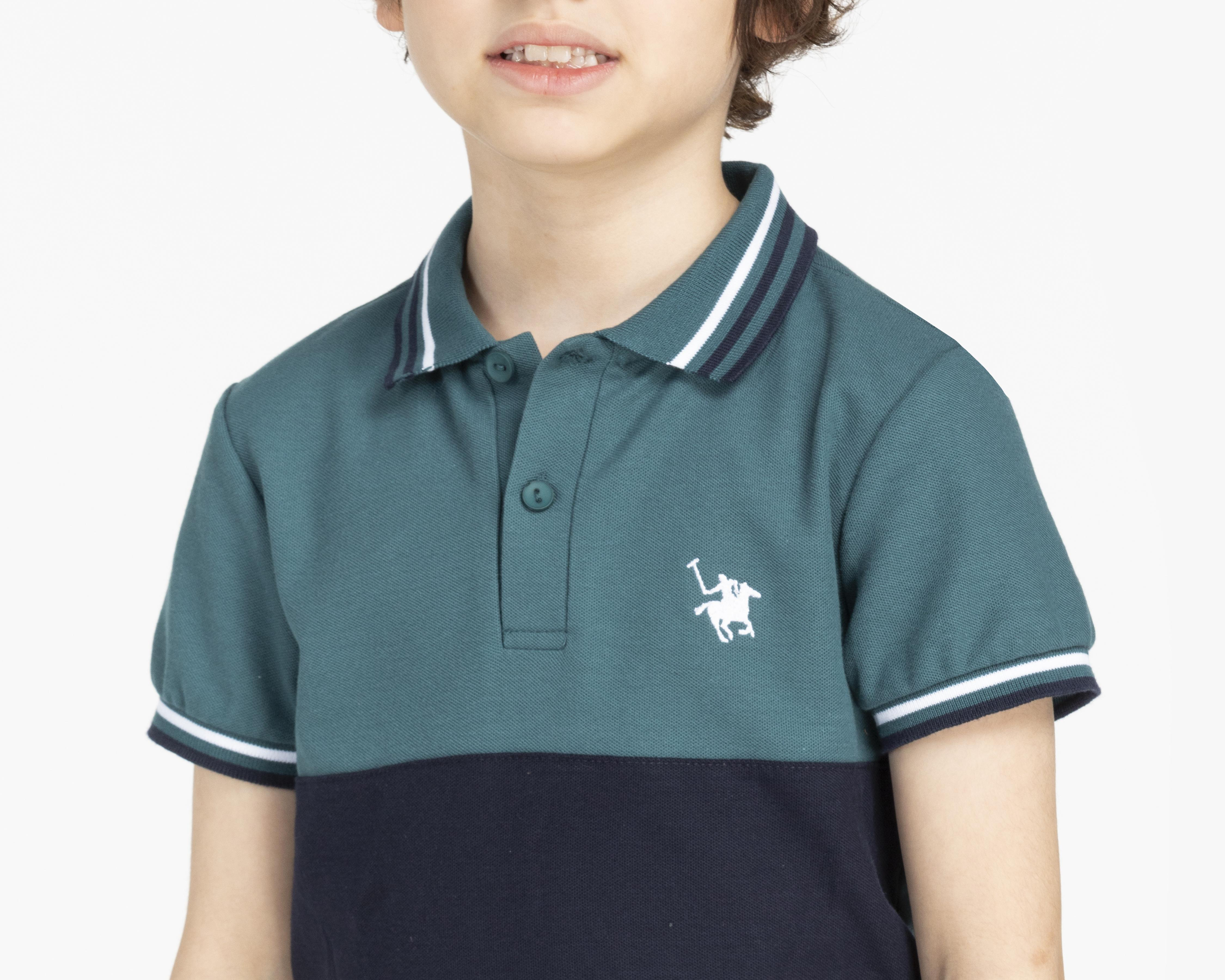 Foto 5 pulgar | Playera York Team Polo Club Manga Corta para Niño