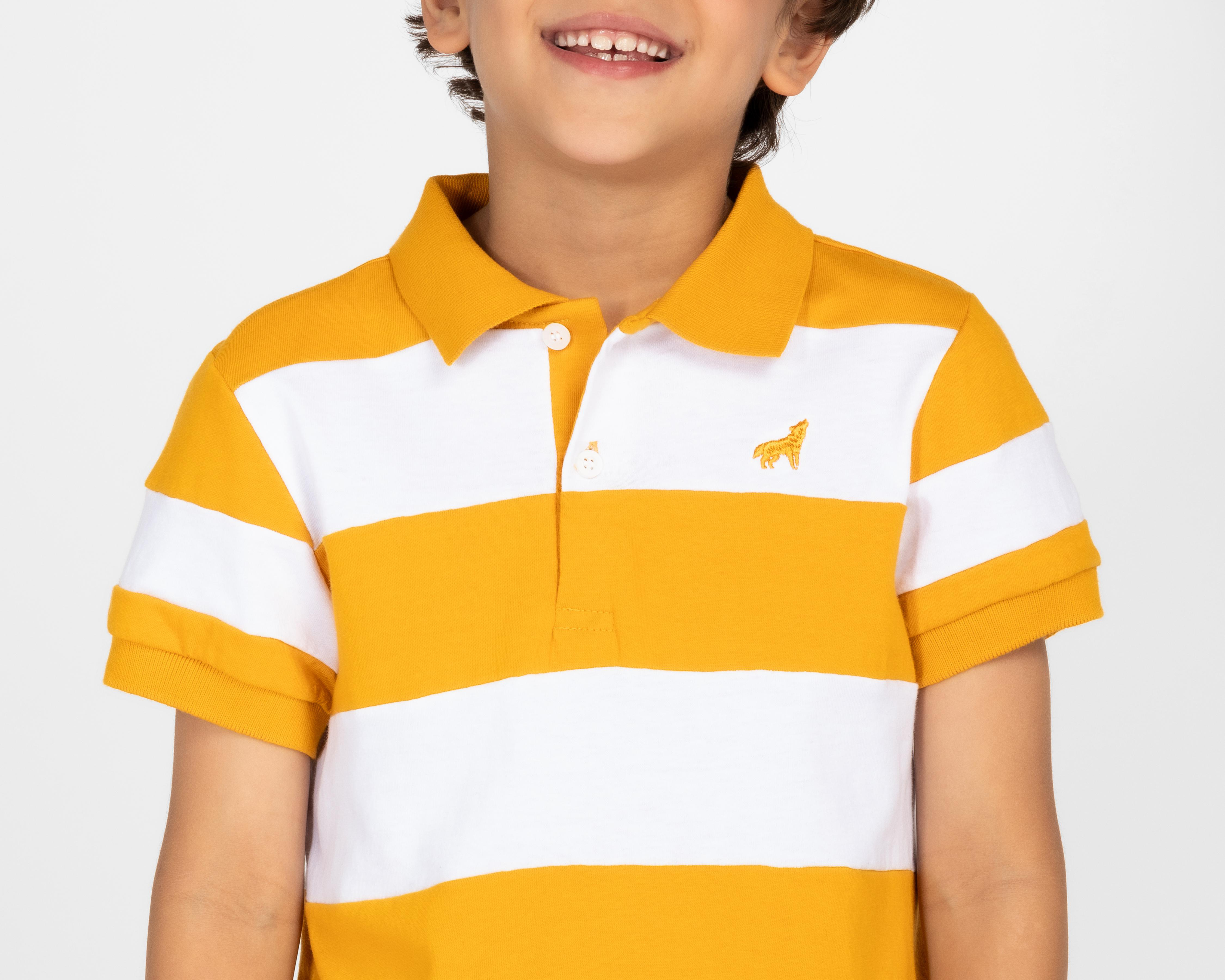 Foto 5 pulgar | Playera Refill Manga Corta a Rayas para Niño