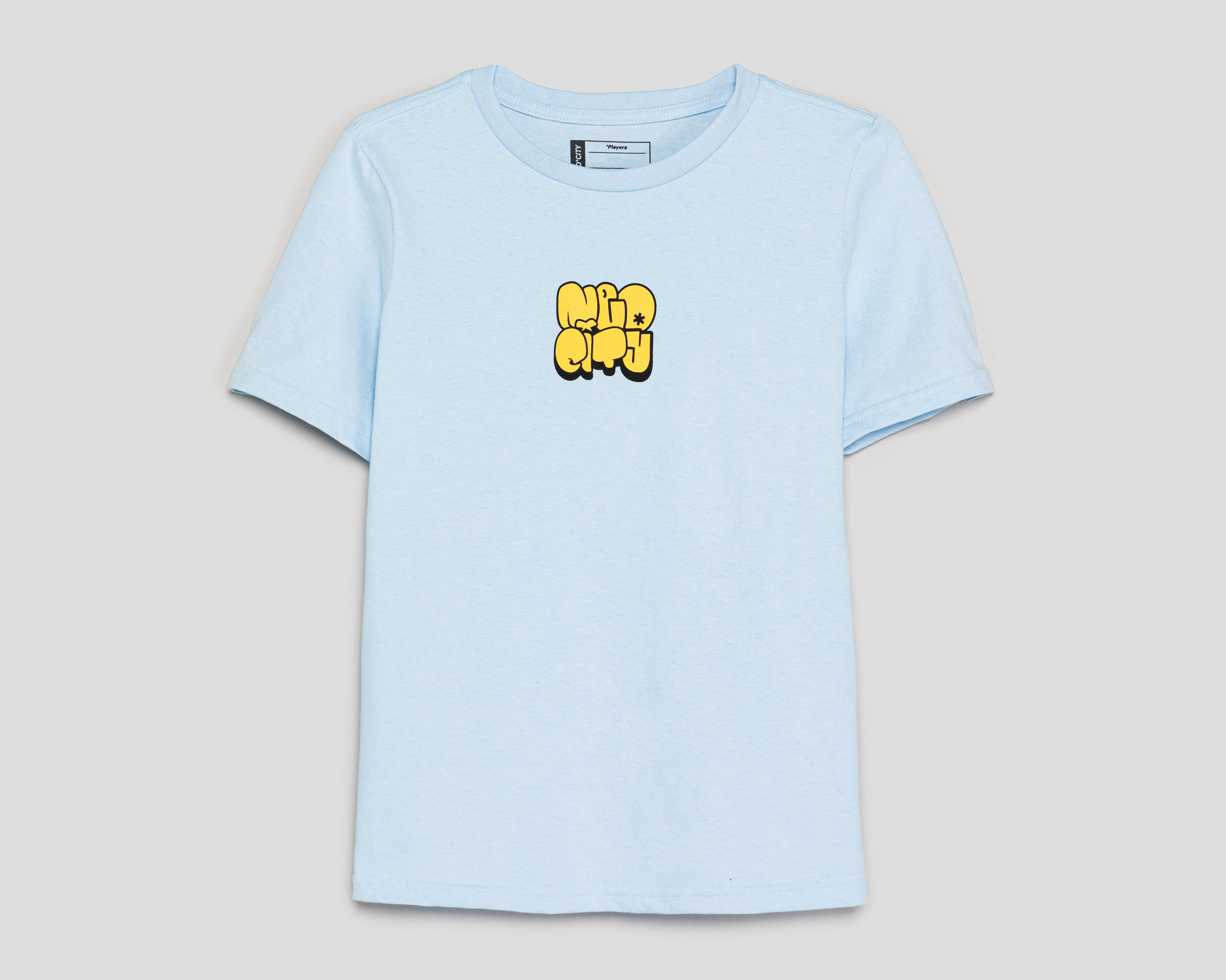 Playera Neo*City Manga Corta Estampada para Niño