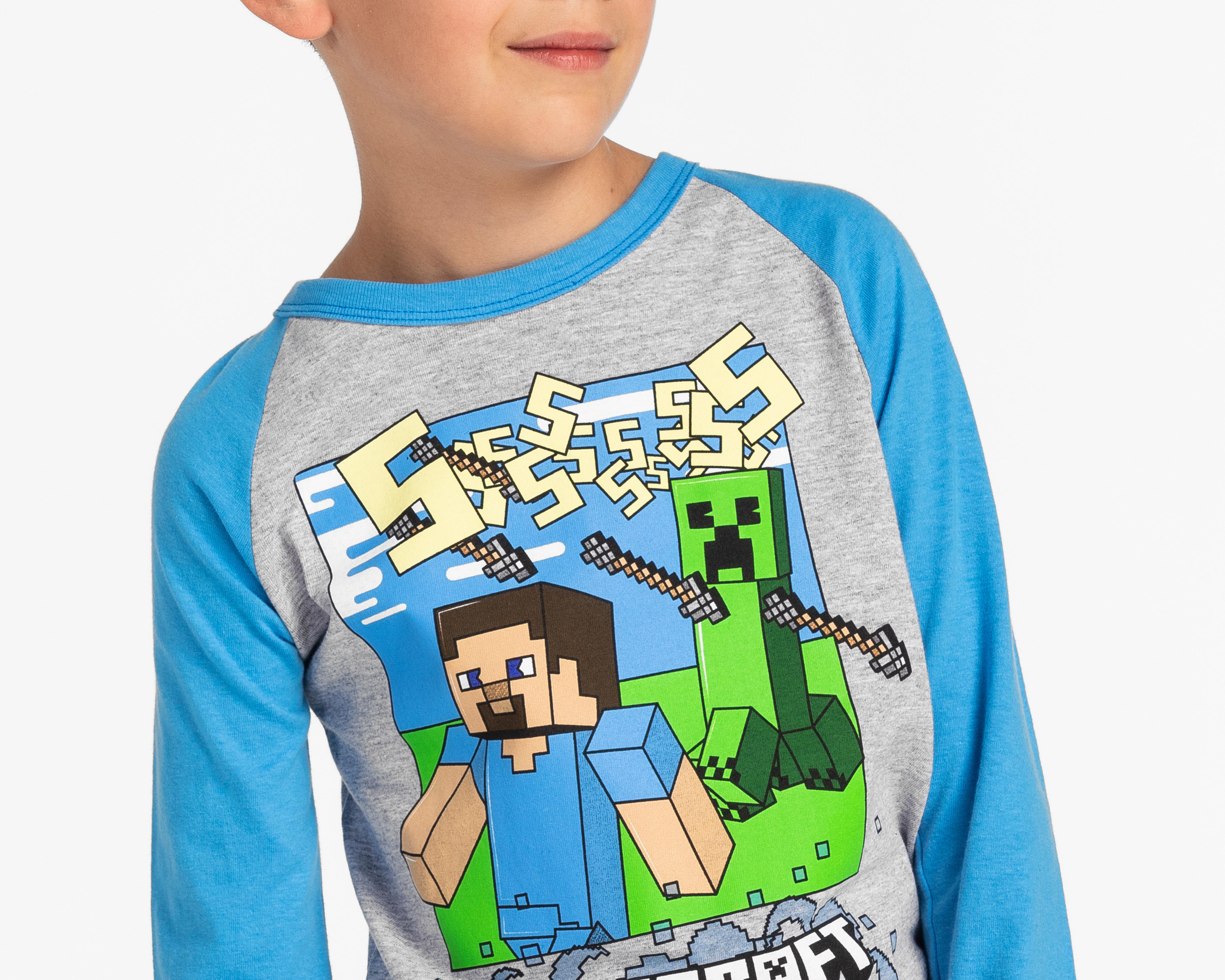 Foto 4 pulgar | Pijama Minecraft para Niño