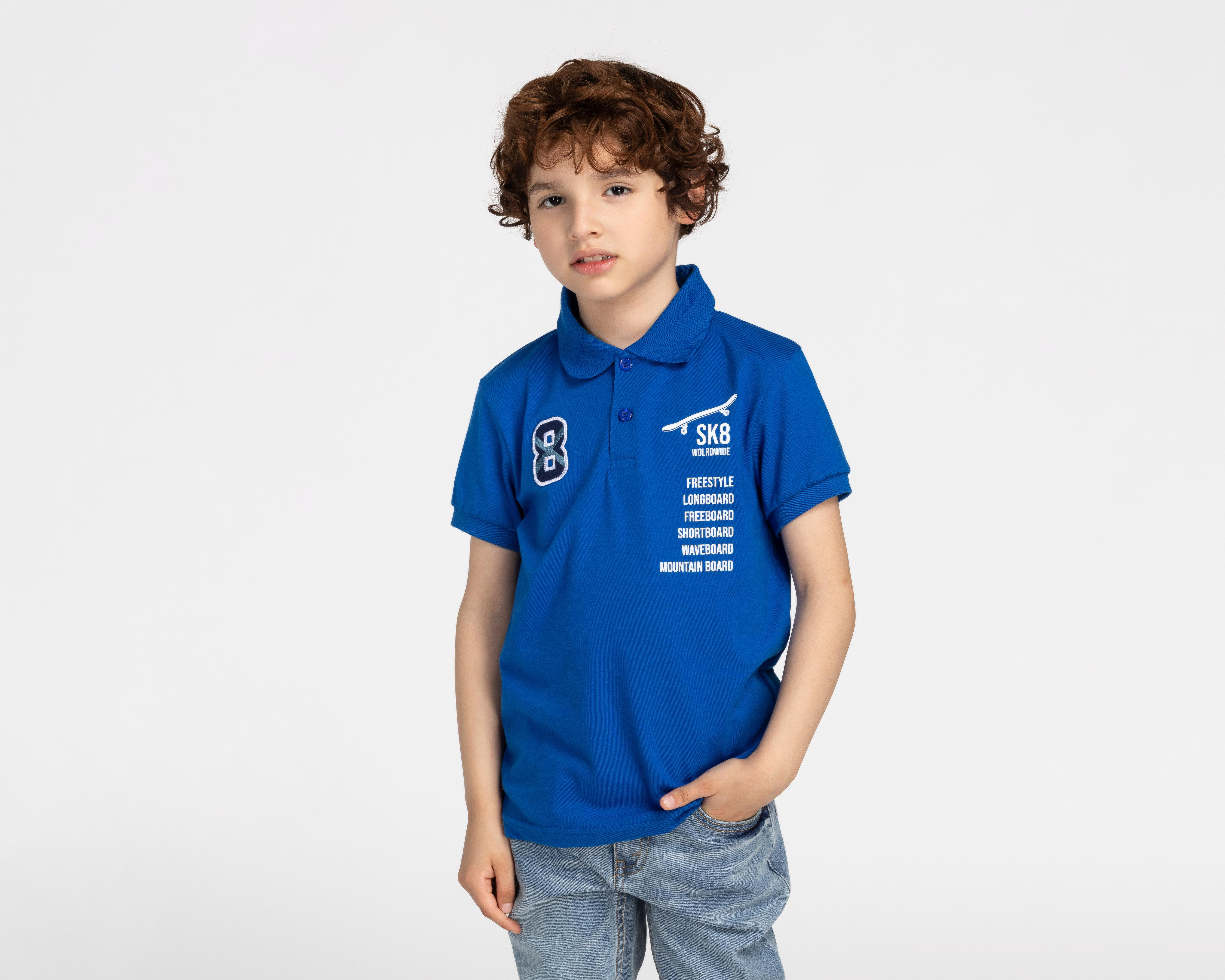 Foto 1 | Playera Baby Colors Manga Corta Estampada para Niño