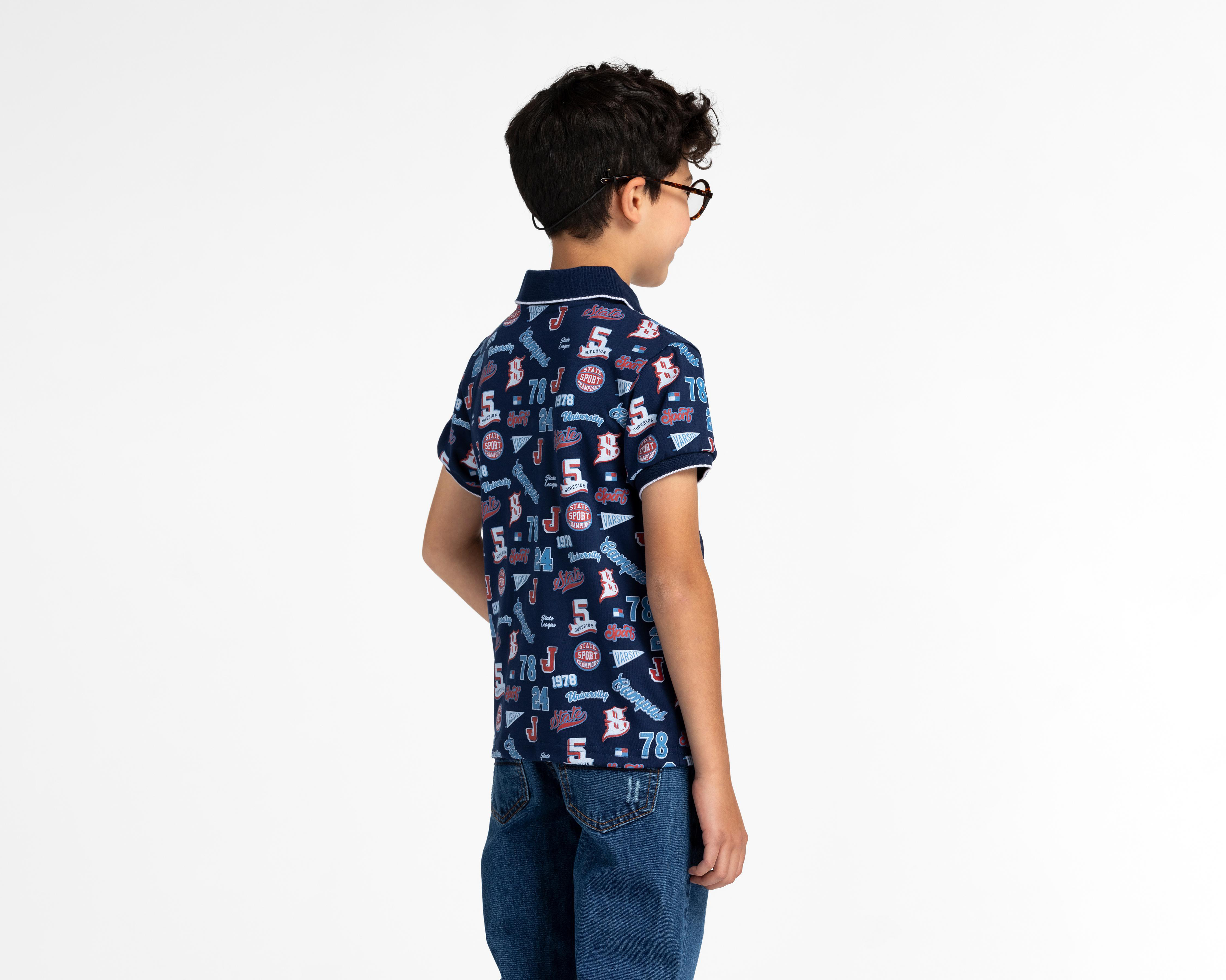 Foto 2 | Playera Refill Manga Corta Estampada para Niño