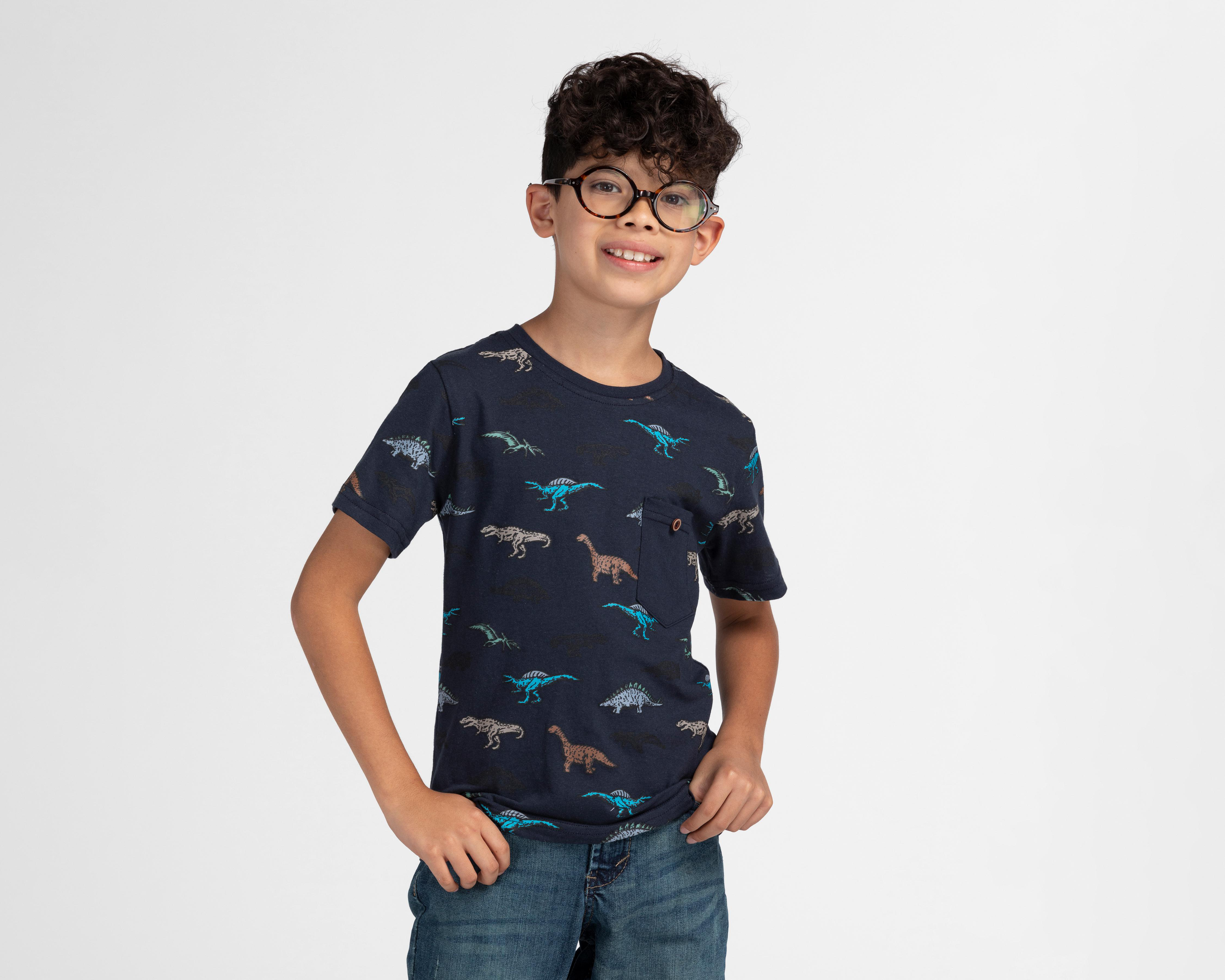 Foto 2 pulgar | Playera Refill Manga Corta de Dinosaurios para Niño
