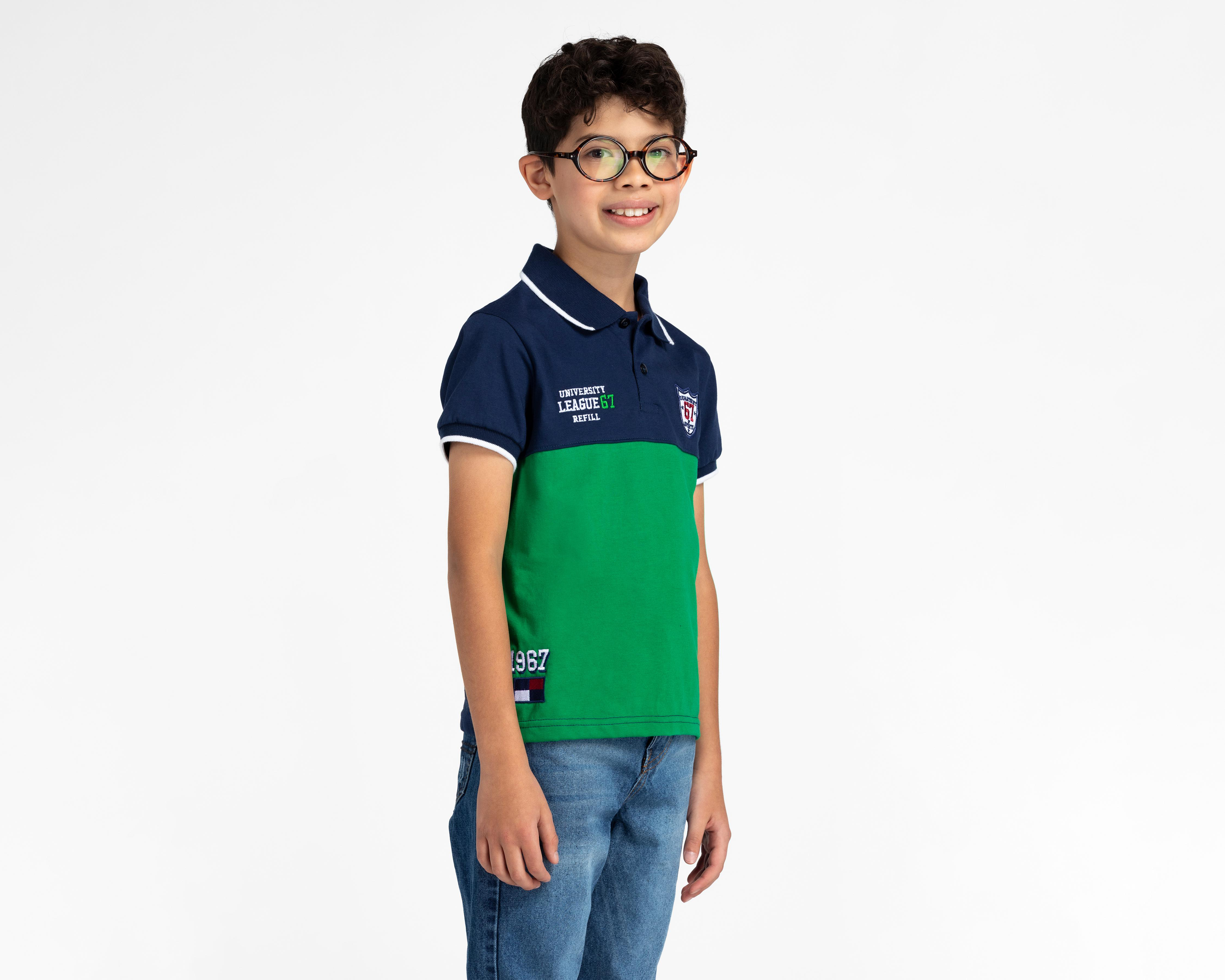 Foto 2 pulgar | Playera Refill Manga Corta Estampada para Niño