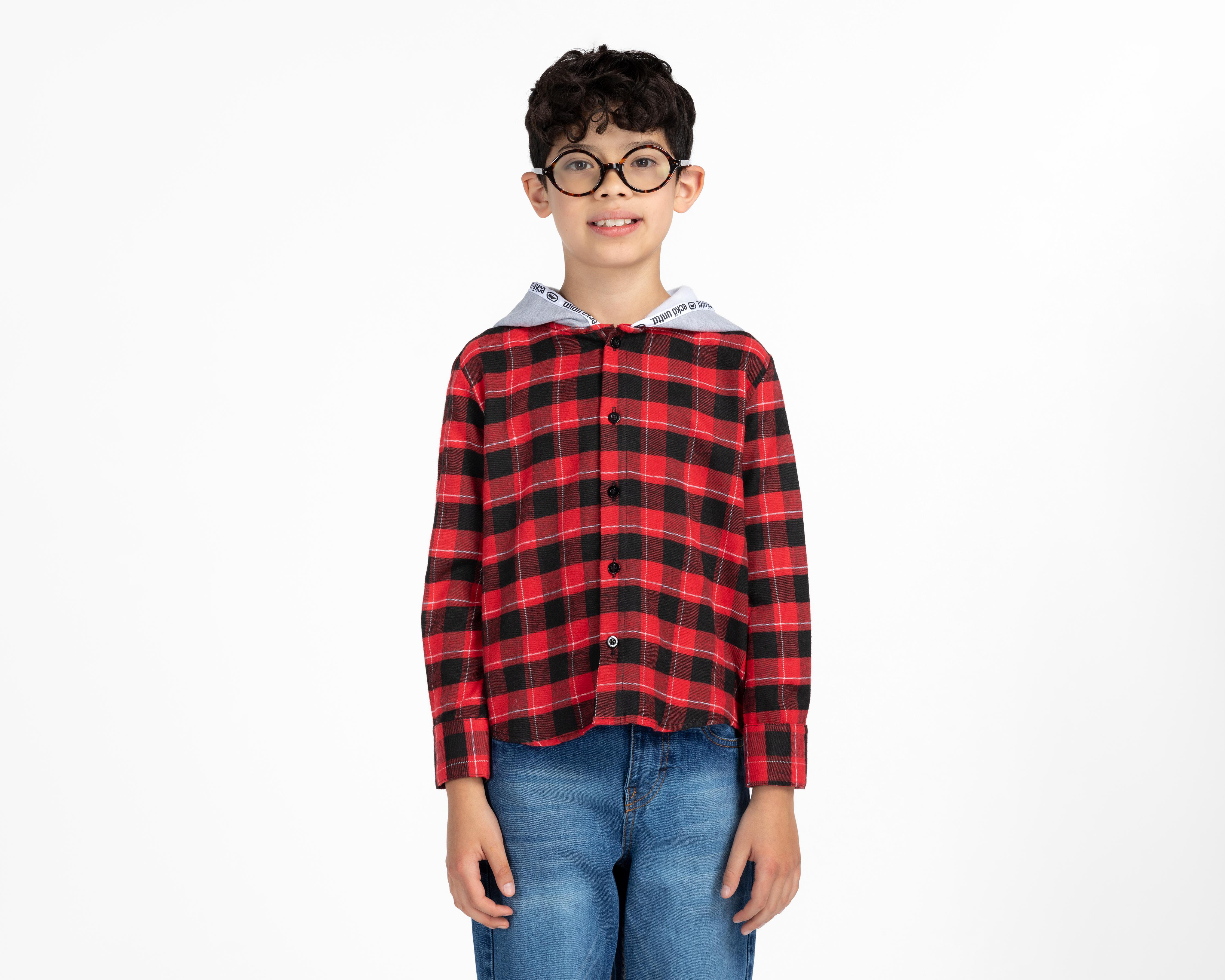 Camisa Eckó Unltd. Manga Larga a Cuadros para Niño $269