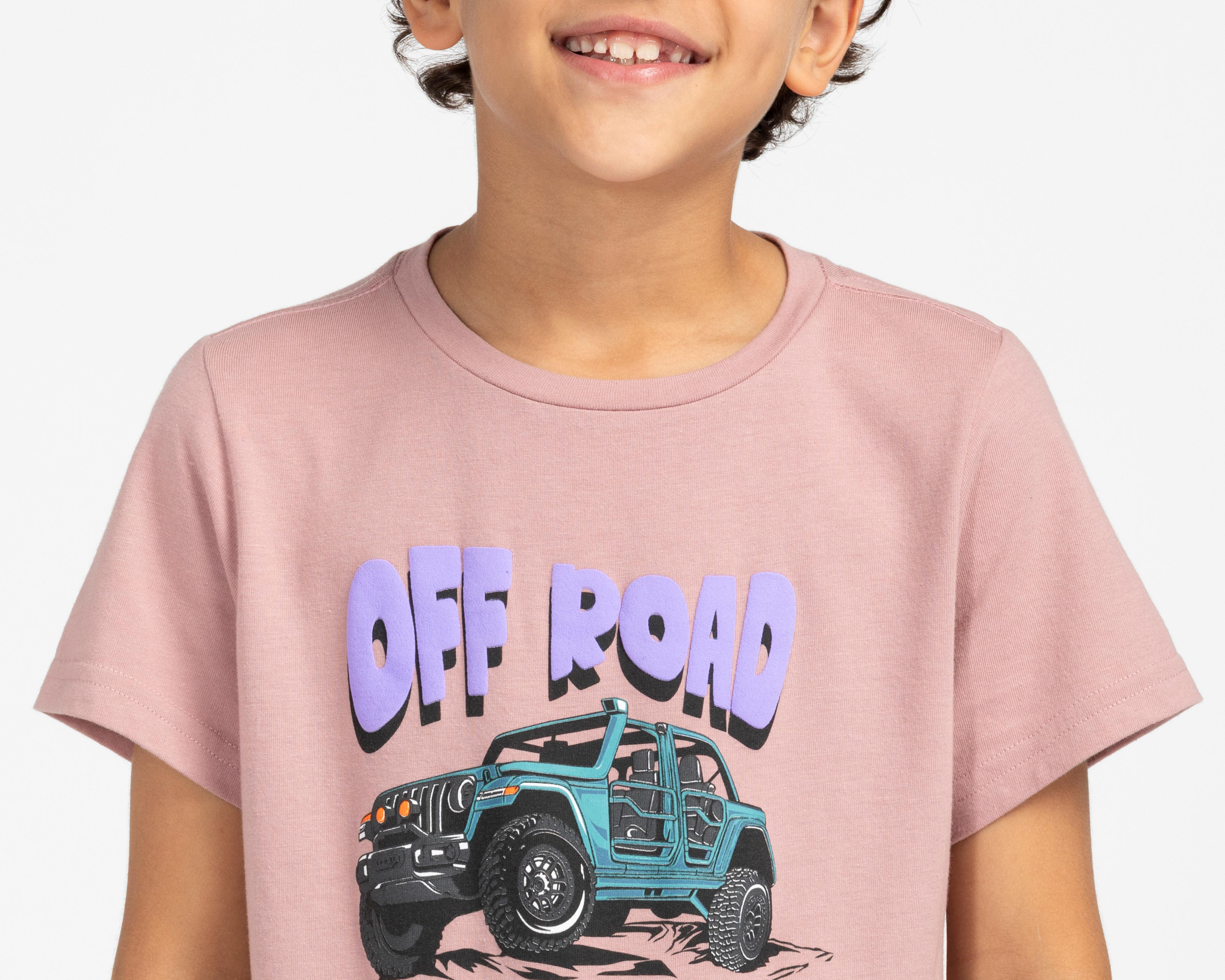 Foto 5 pulgar | Playera Refill Manga Corta Estampada para Niño