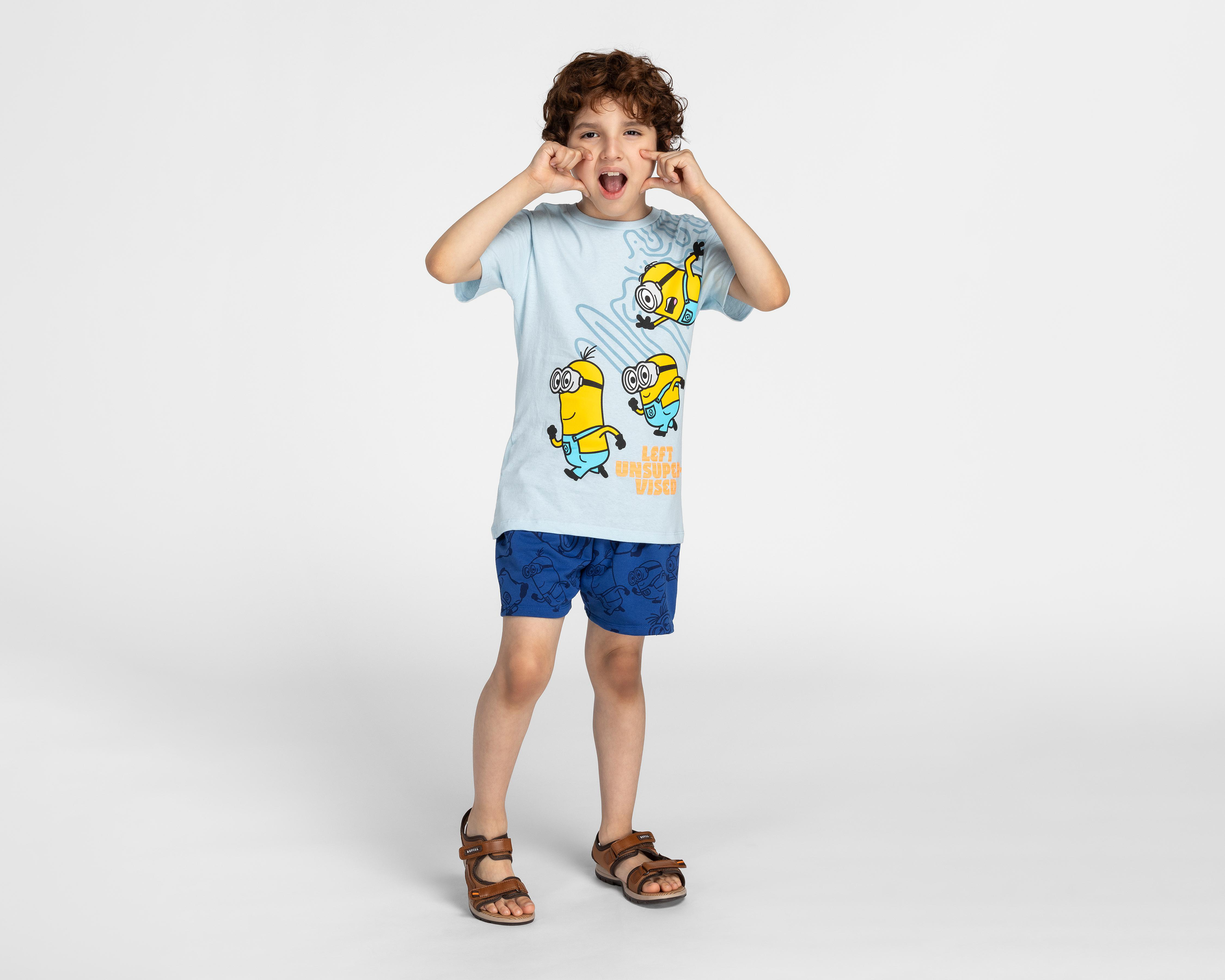 Foto 3 pulgar | Conjunto de Short y Playera Minions para Niño