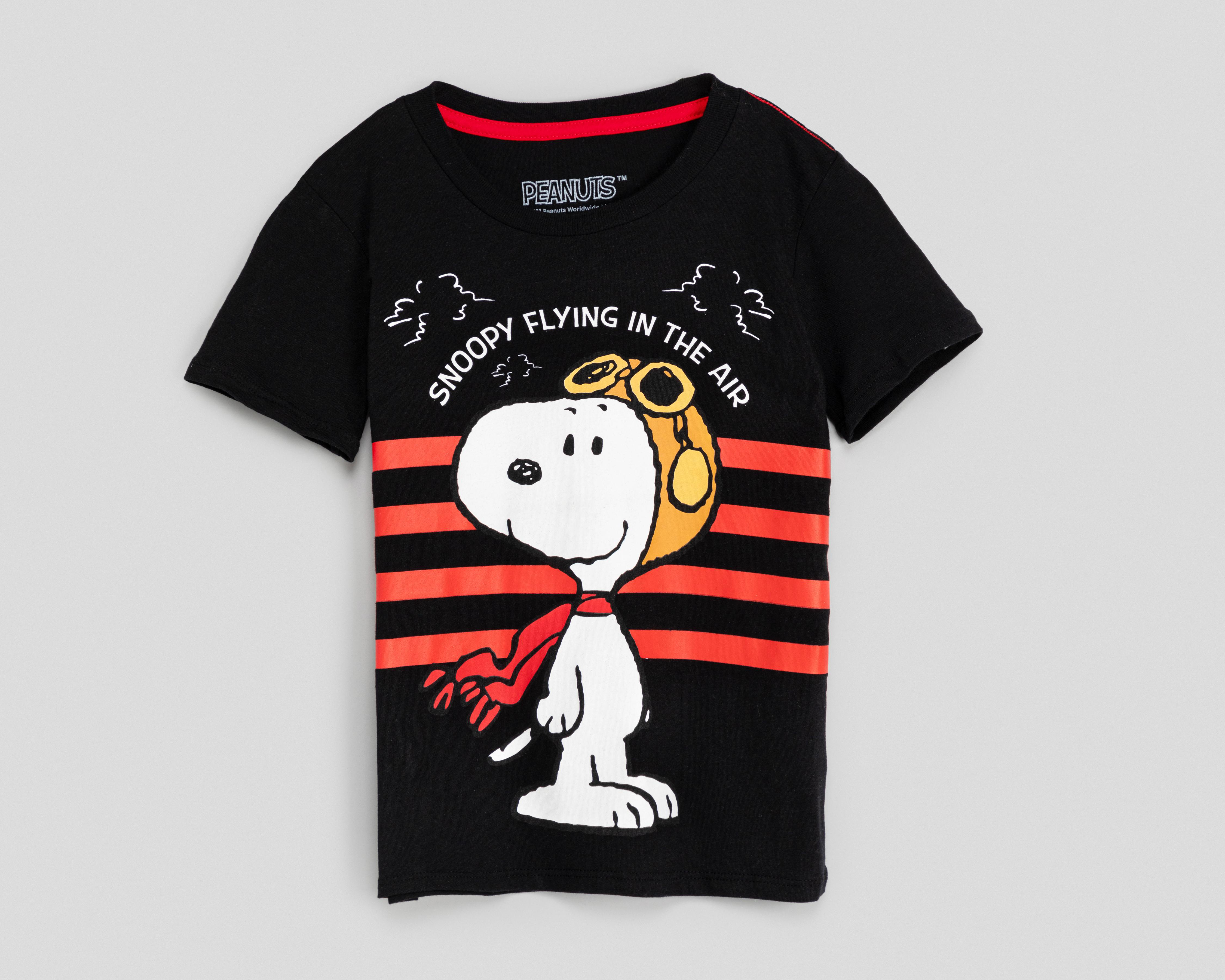 Foto 2 pulgar | Playera Peanuts Manga Corta Estampada para Niño