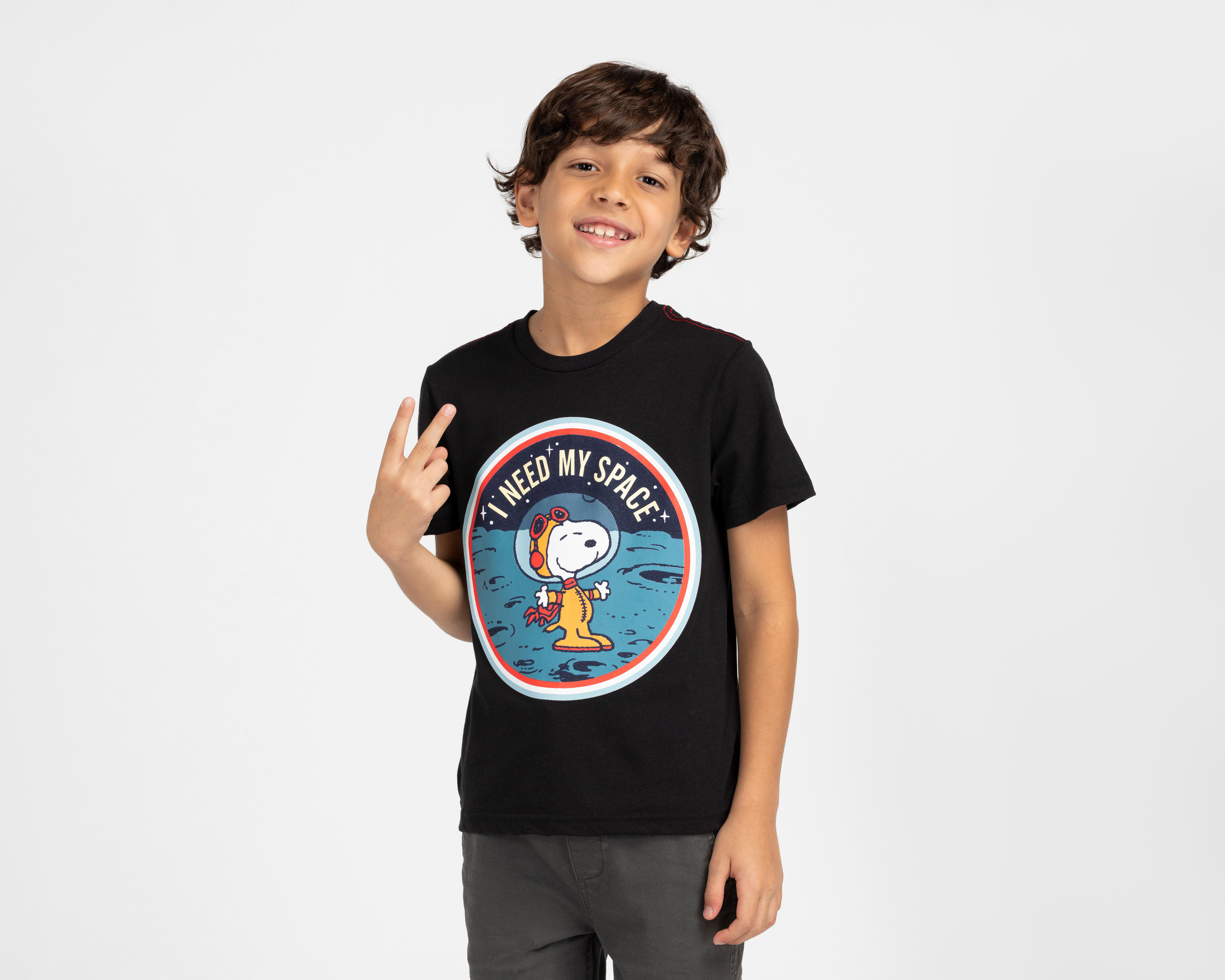 Playera Peanuts Manga Corta Estampada para Niño $149