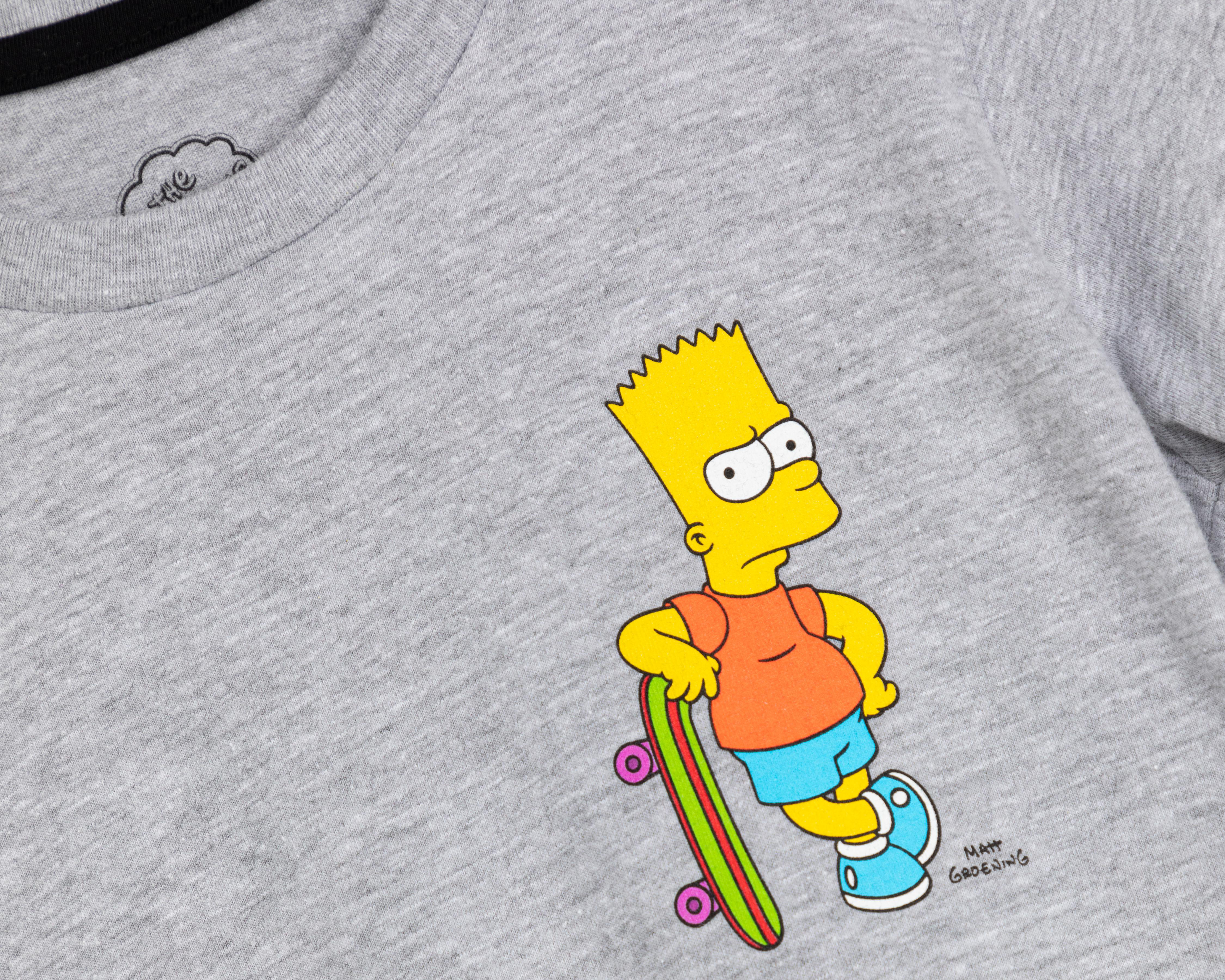 Foto 4 pulgar | Playera The Simpsons Manga Corta Estampada para Niño