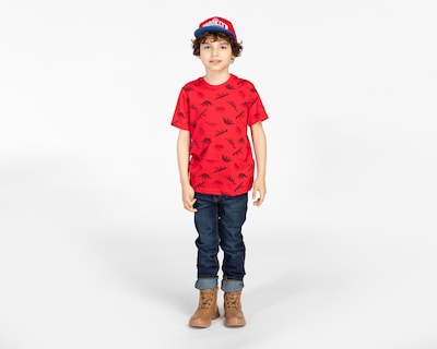 Foto 3 | Playera Refill Manga Corta con Print de Dinosaurios para Niño