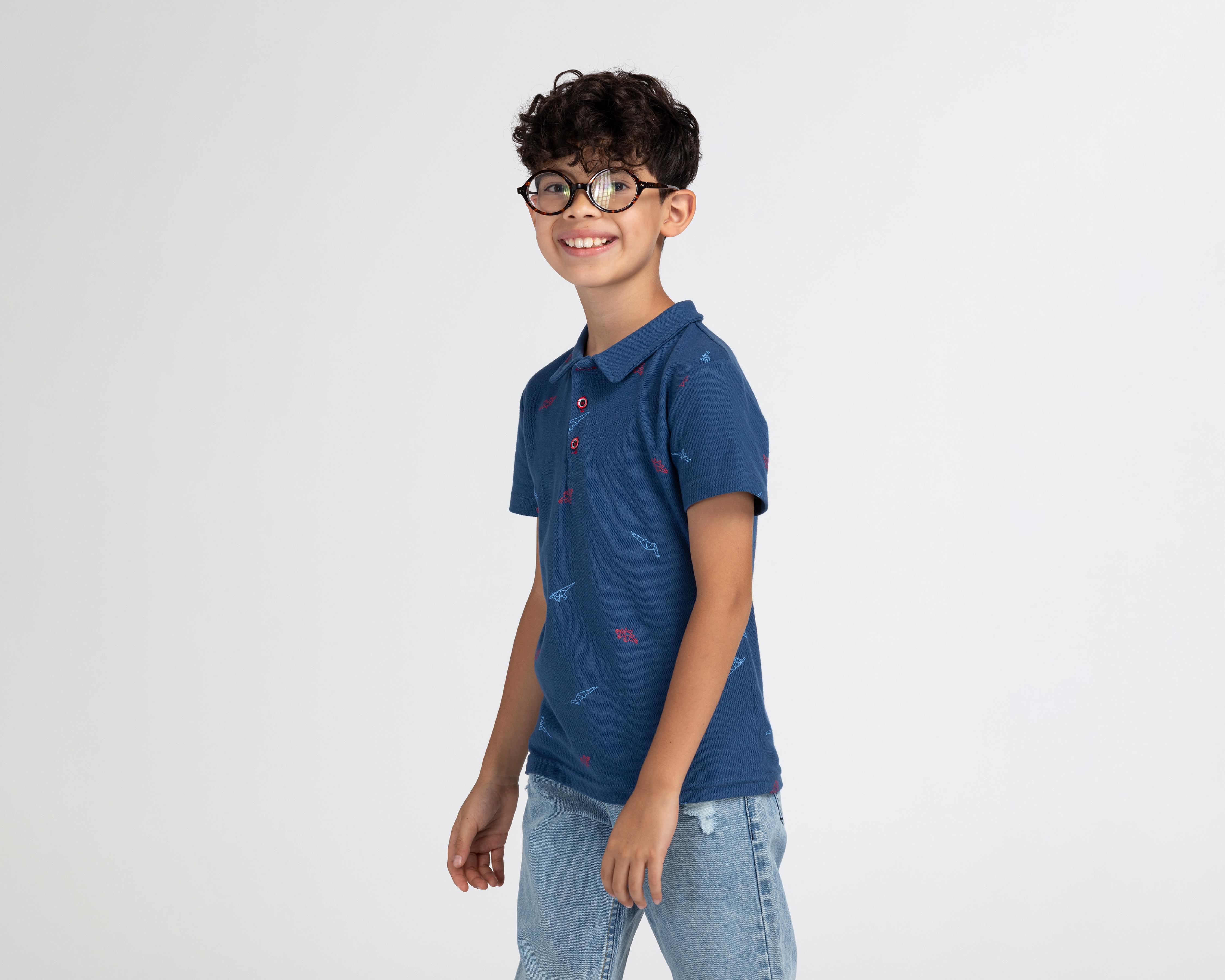Playera Refill Manga Corta Estampada para Niño