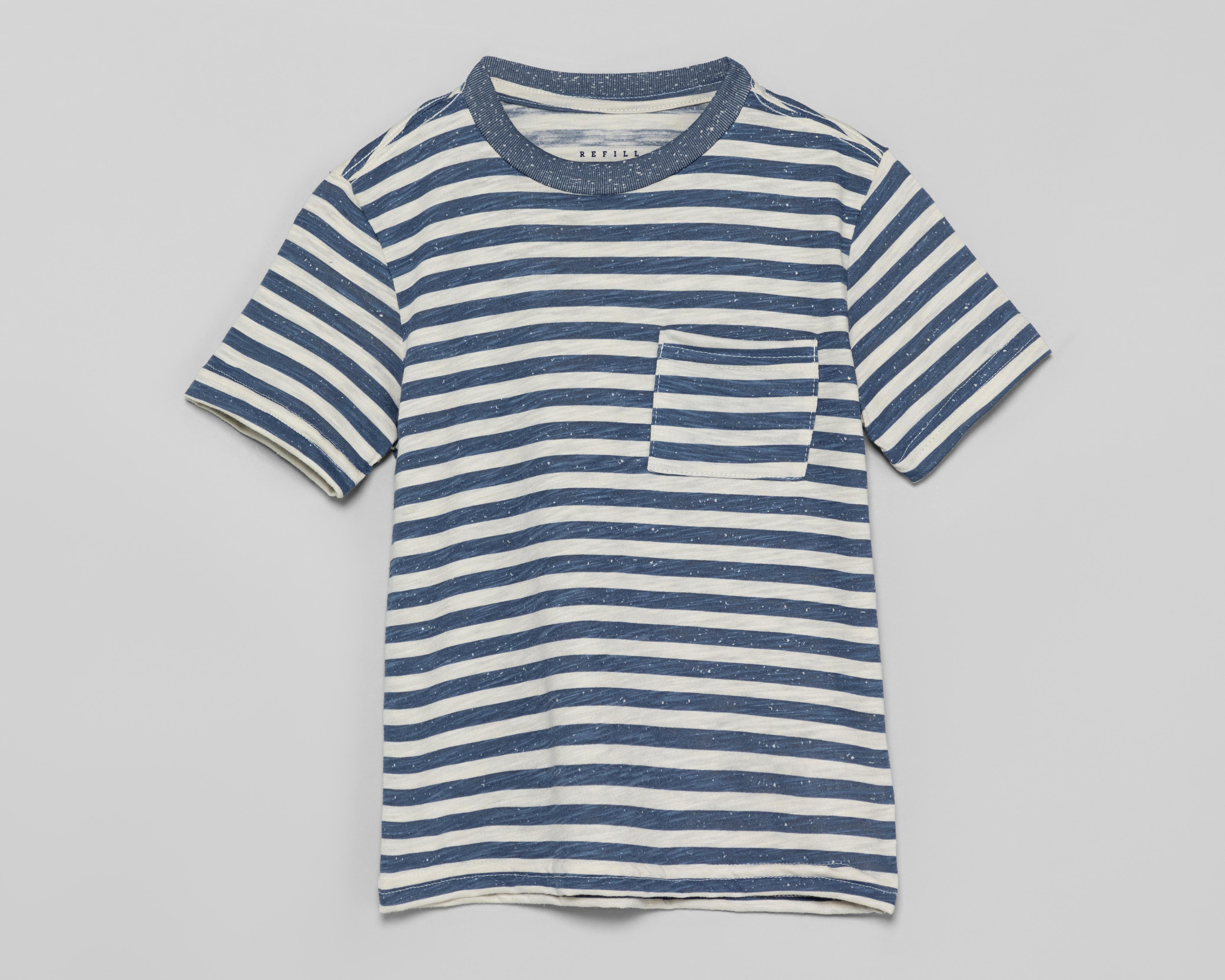 Foto 2 pulgar | Playera Refill Manga Corta a Rayas para Niño
