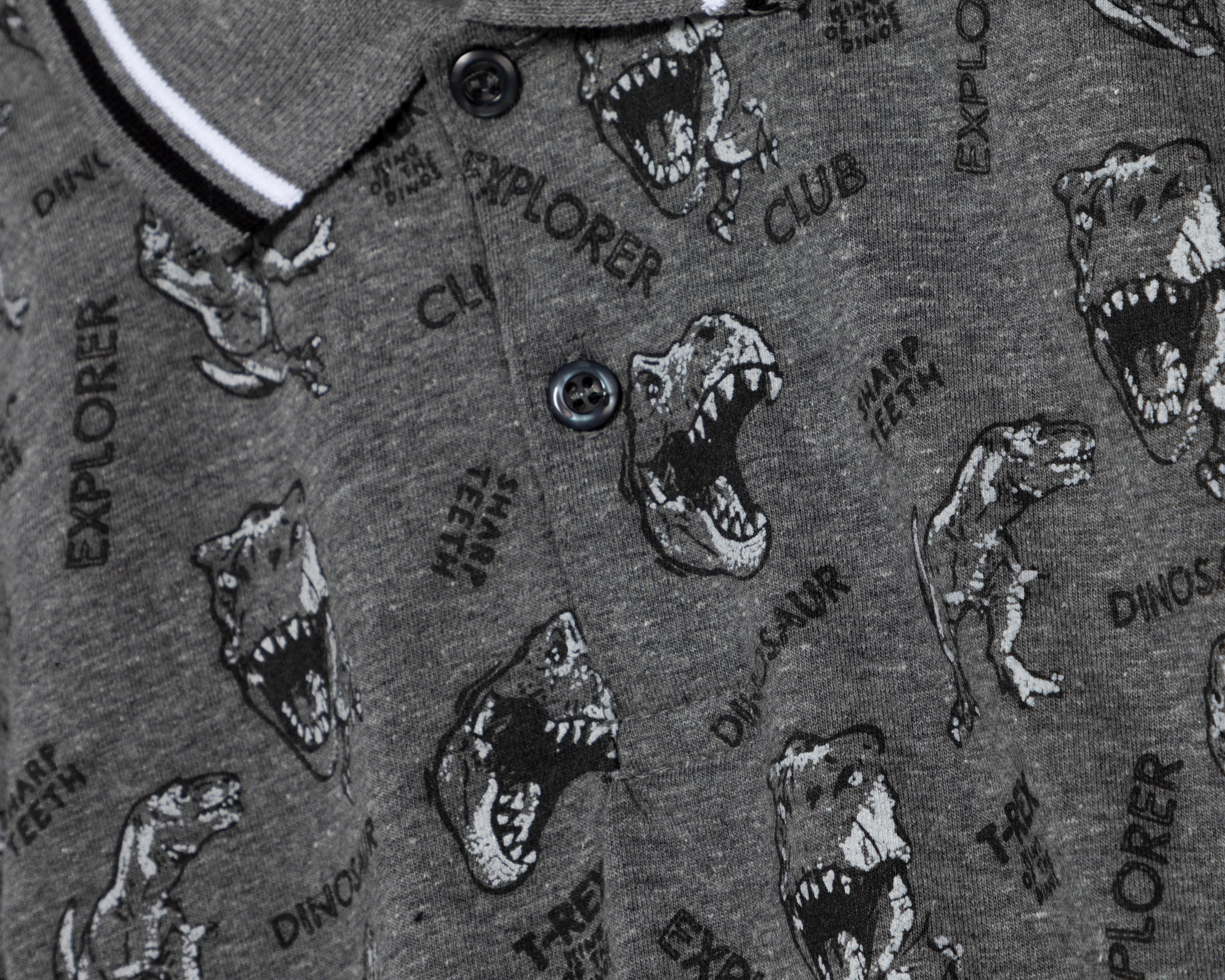 Foto 4 pulgar | Playera Refill Manga Corta con Print de Dinosaurios para Niño