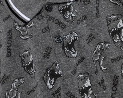 Foto 3 | Playera Refill Manga Corta con Print de Dinosaurios para Niño
